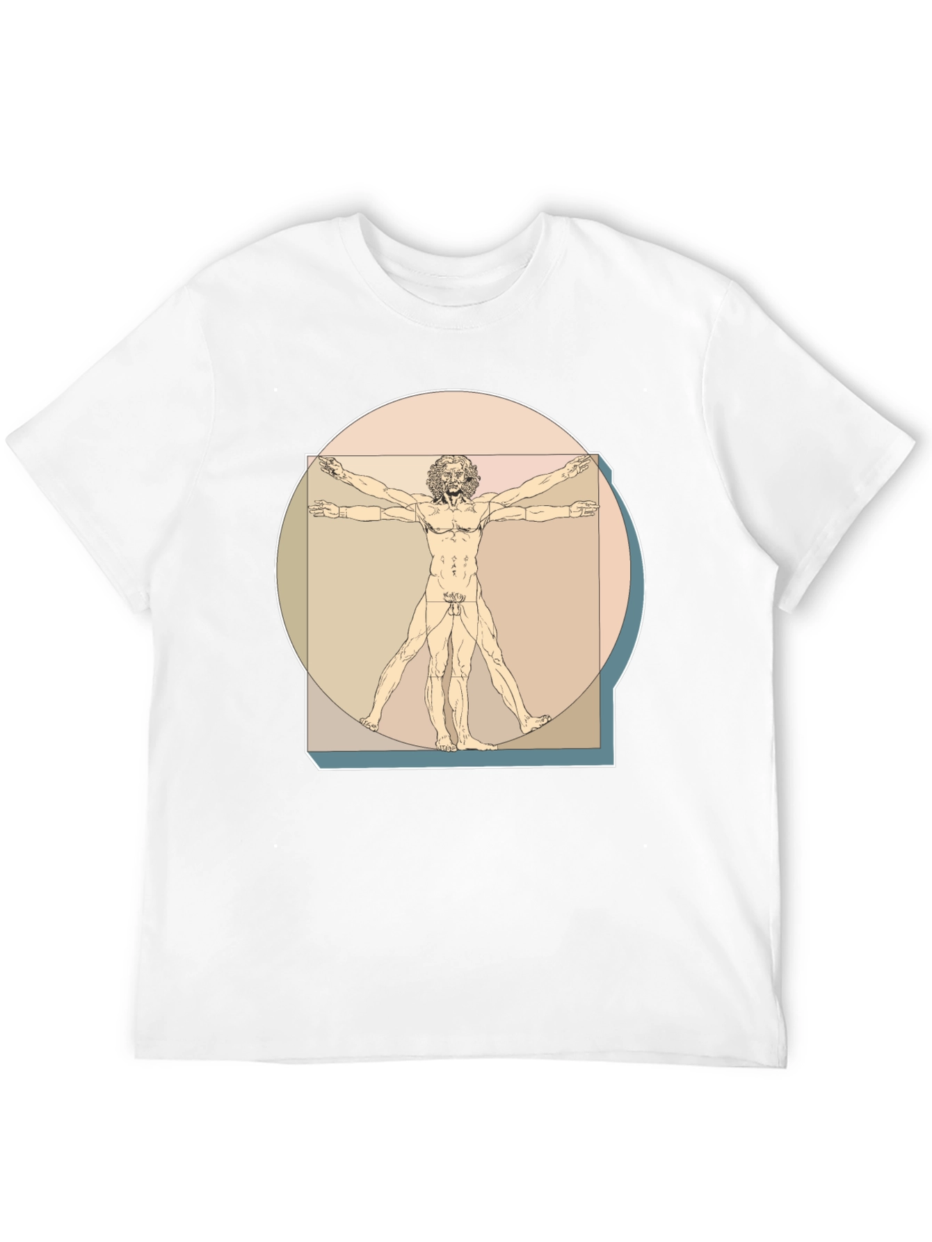 Vitruvian Man Graphic Tee - Classic Art T-Shirt