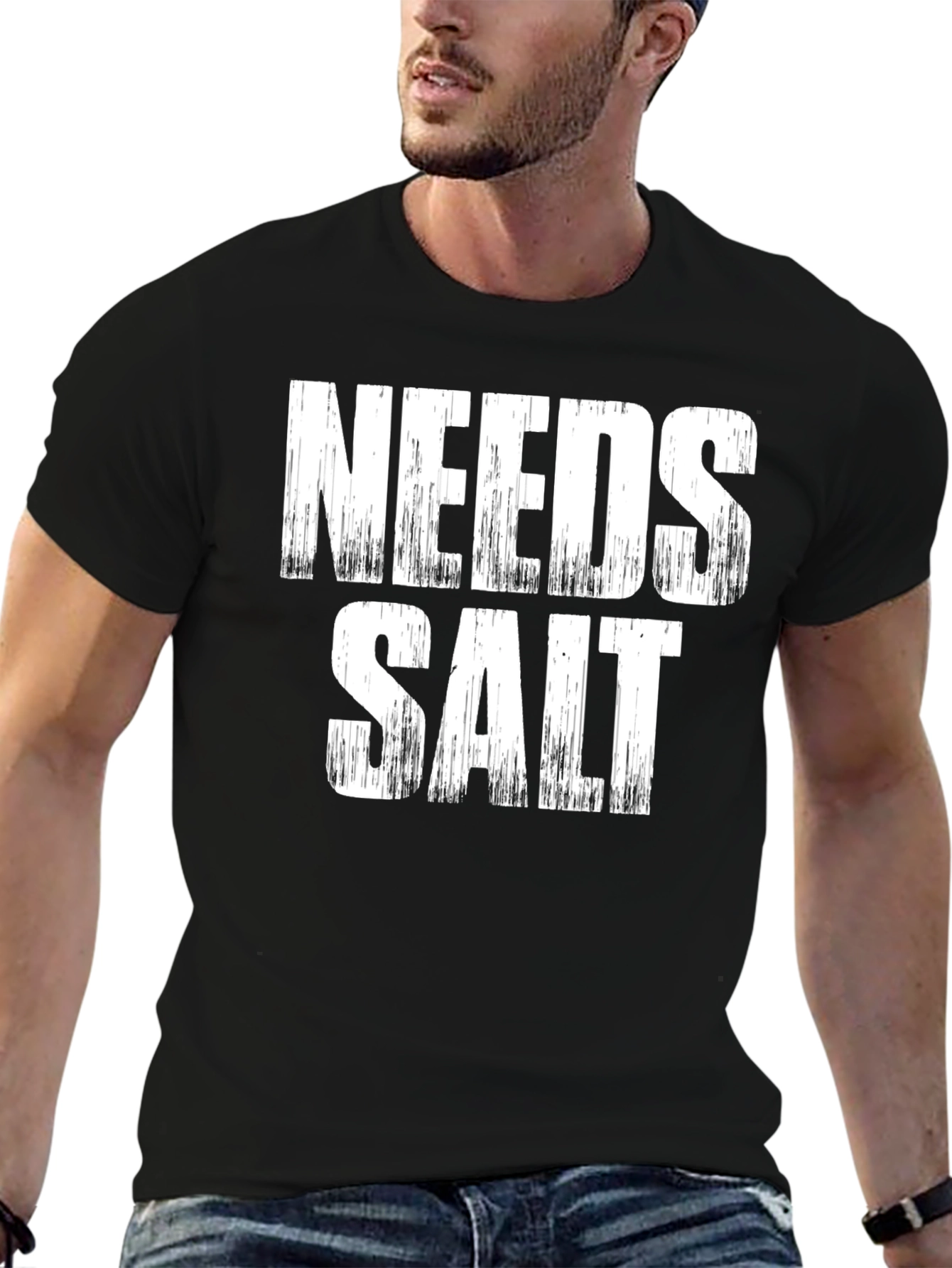 Needs Salt Graphic Tee - Funny Foodie T-Shirt
