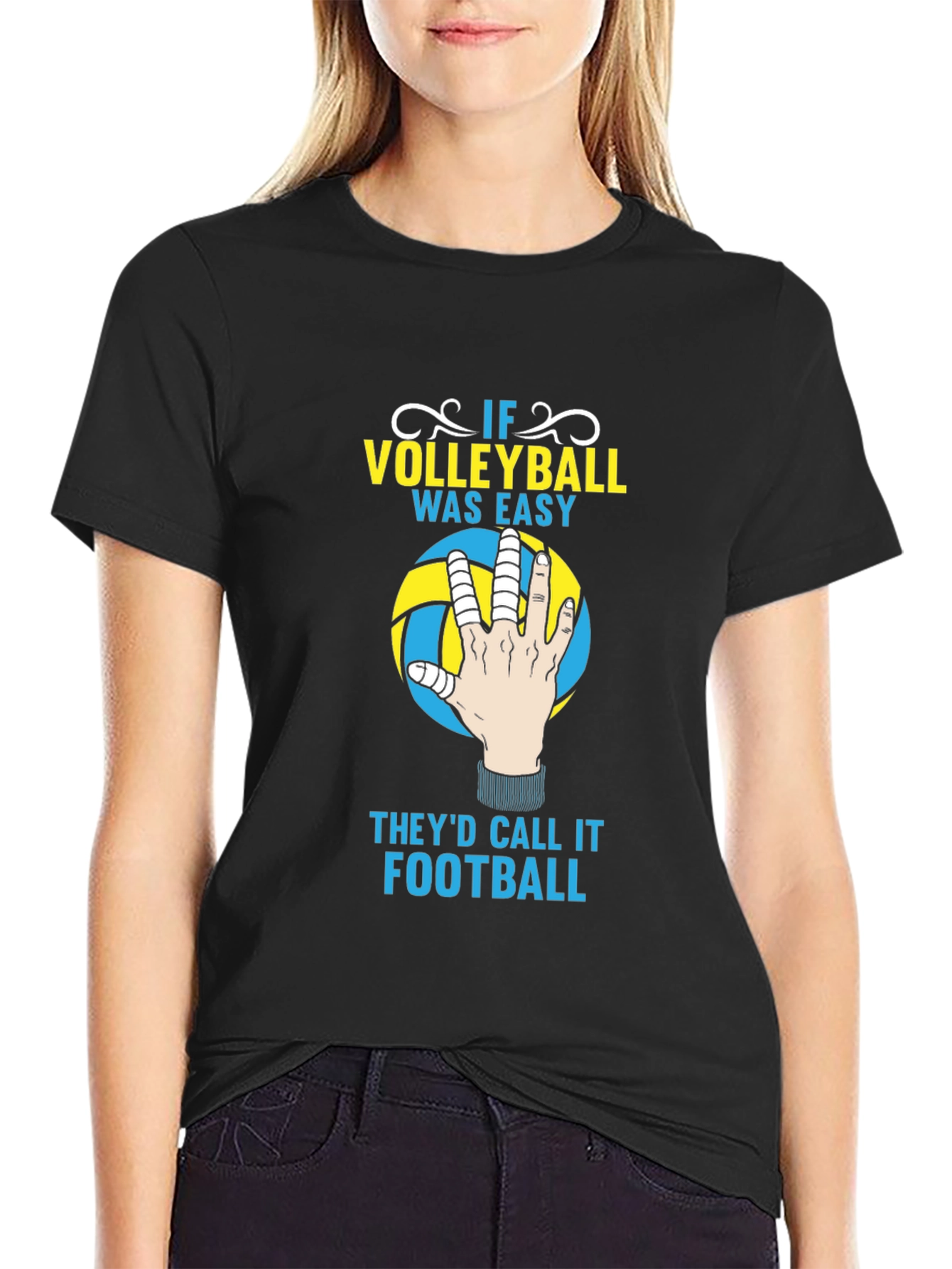 Volleyball T-Shirt - If Volleyball Was Easy Funny Tee