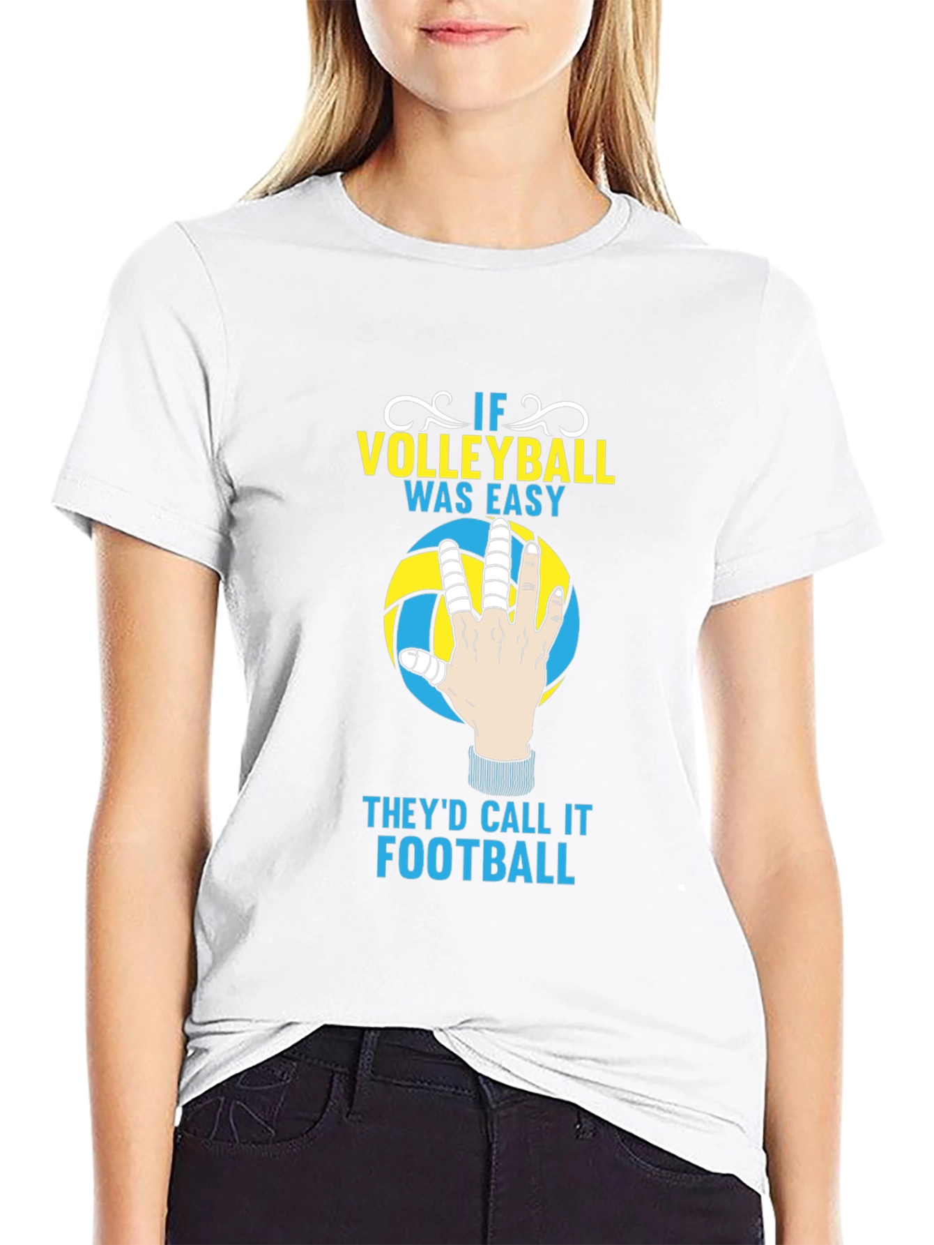 Volleyball T-Shirt - If Volleyball Was Easy Funny Tee