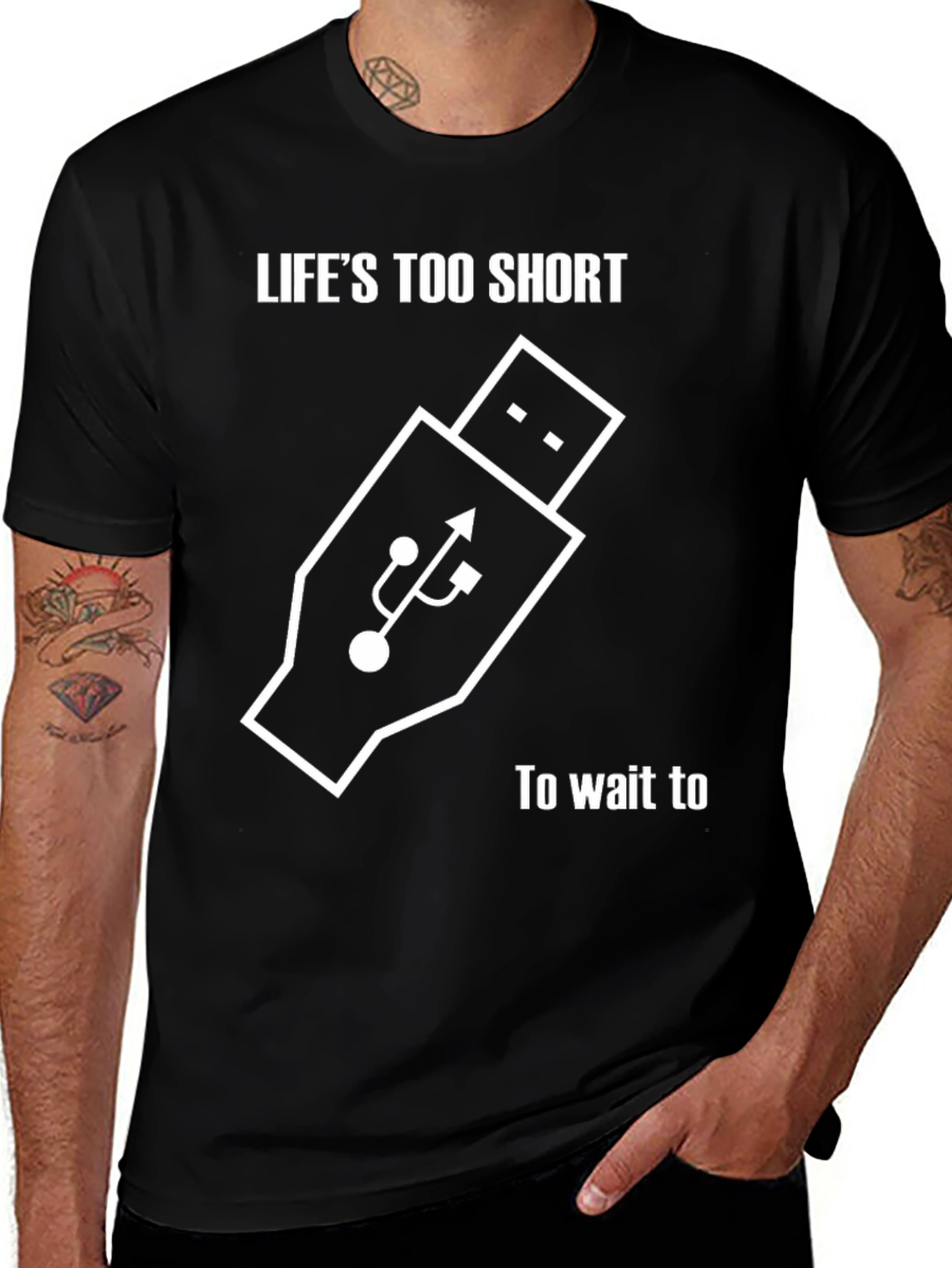 Lifes Too Short Shirt - USB Funny Tee