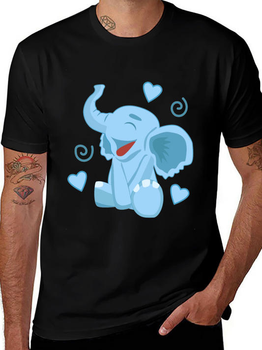 Cute Baby Elephant T-Shirt - Adorable Cartoon Graphic Tee