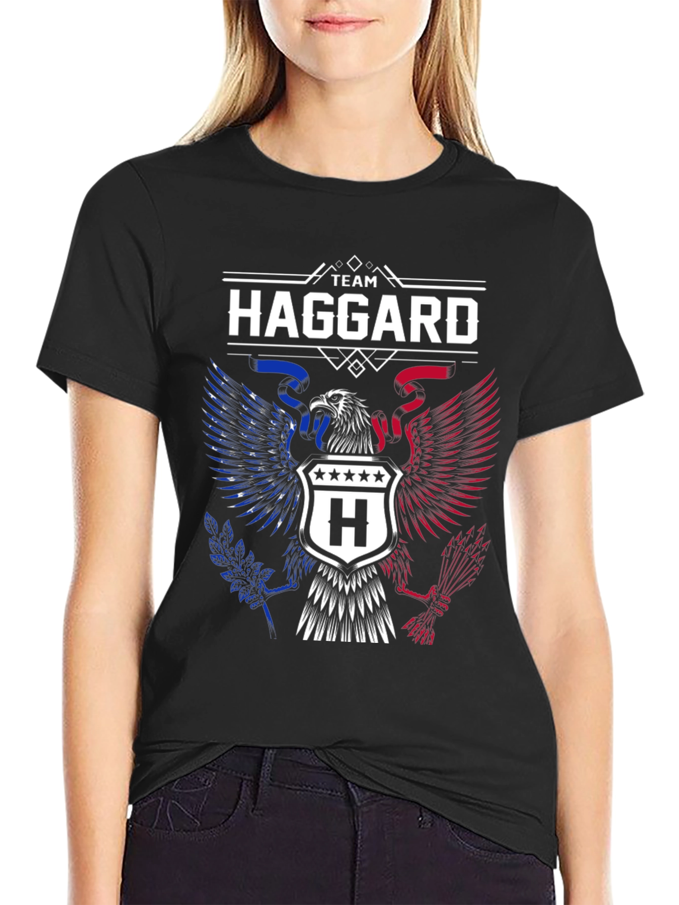 Team Haggard Patriotic Eagle Graphic T-Shirt