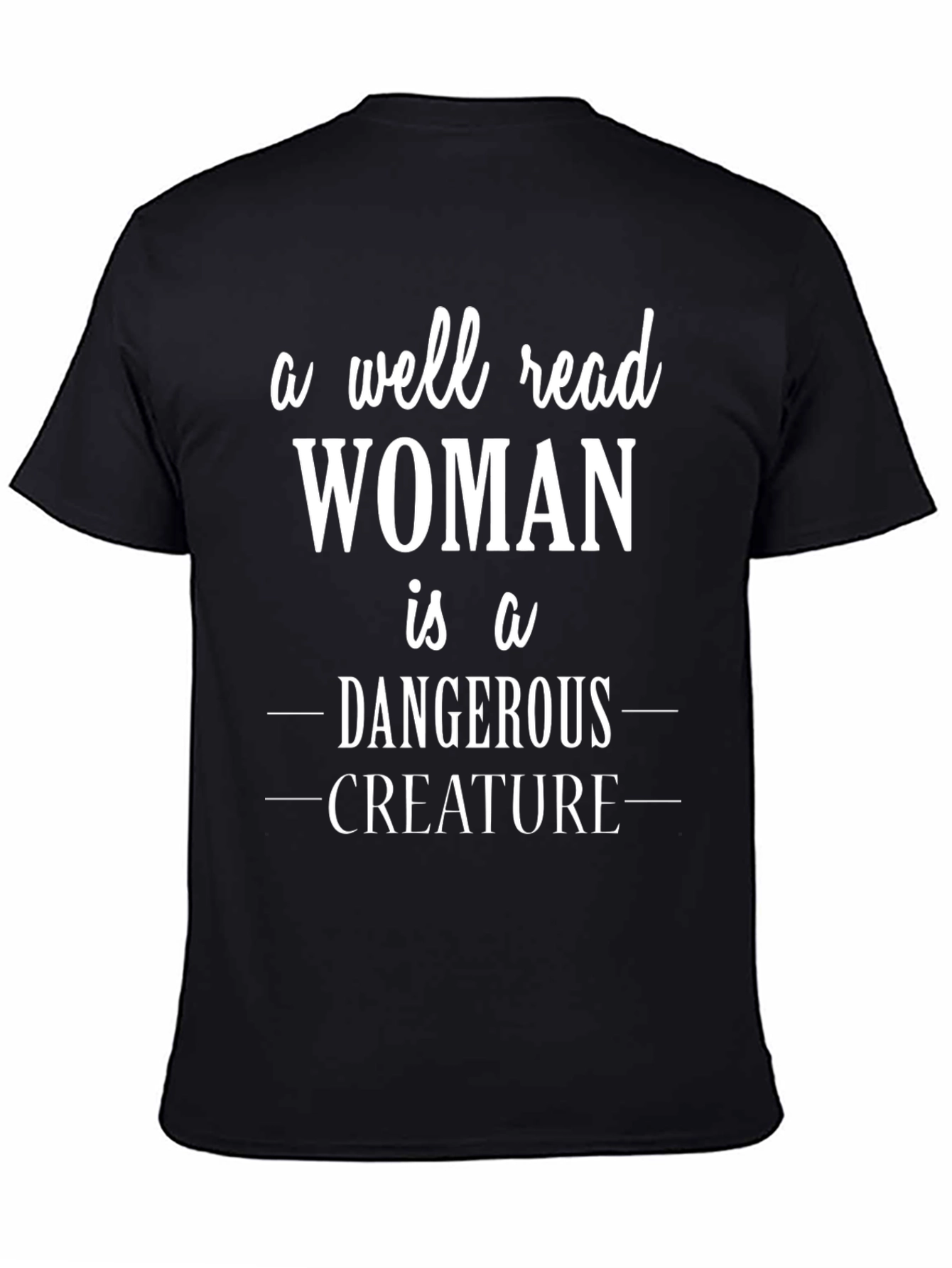 Well Read Woman Graphic Tee - Black Cotton T-Shirt