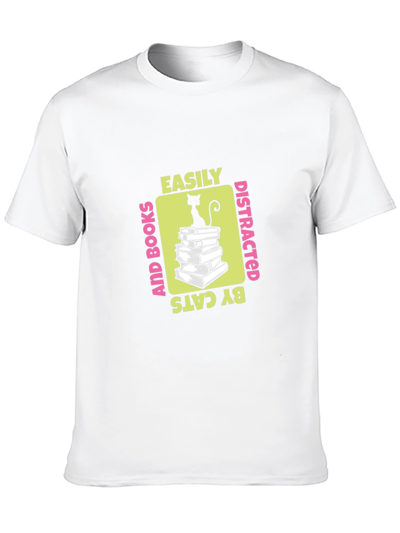 Easily Distracted By Cats And Books T-Shirt