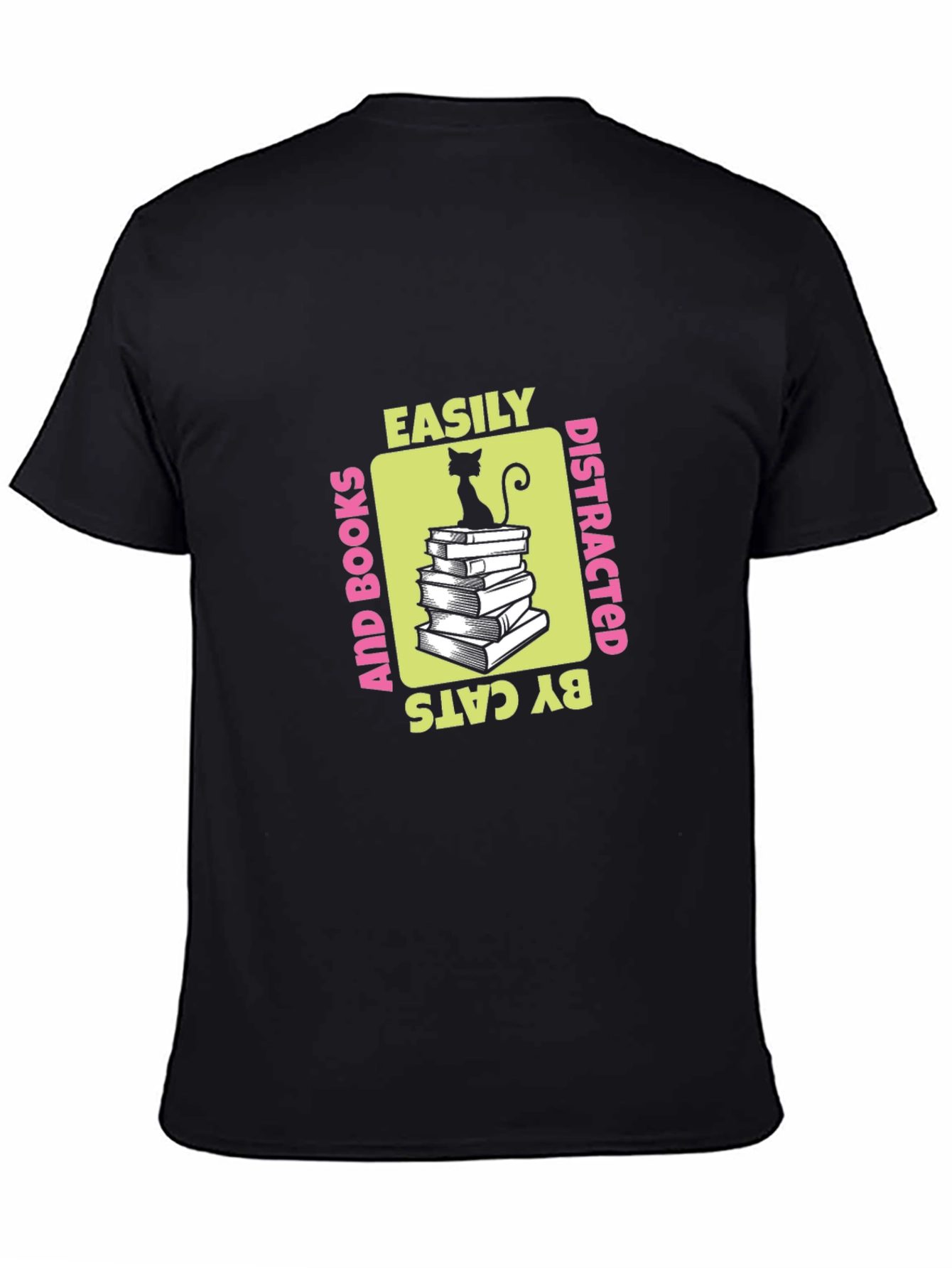 Easily Distracted By Cats And Books T-Shirt