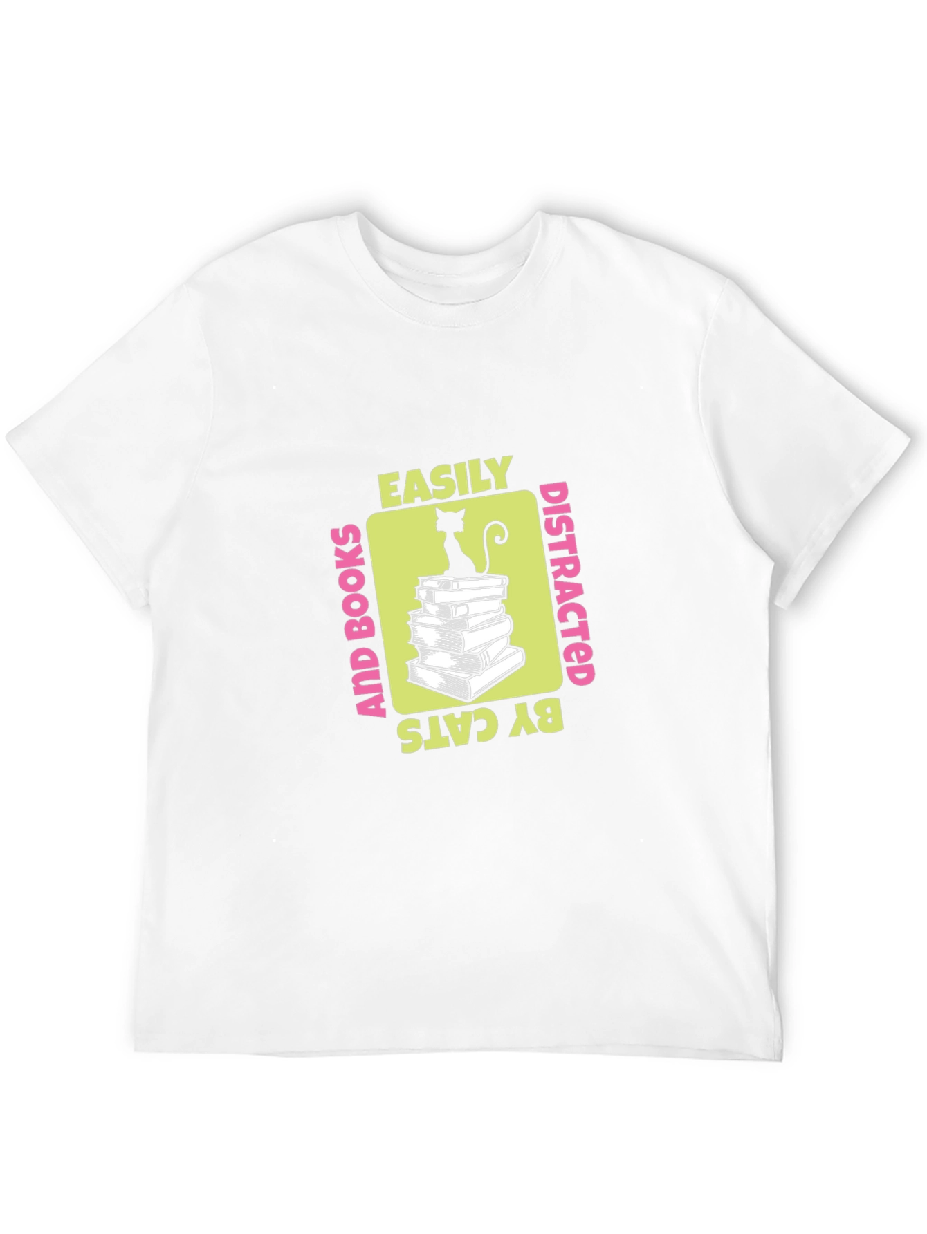 Easily Distracted By Cats And Books T-Shirt