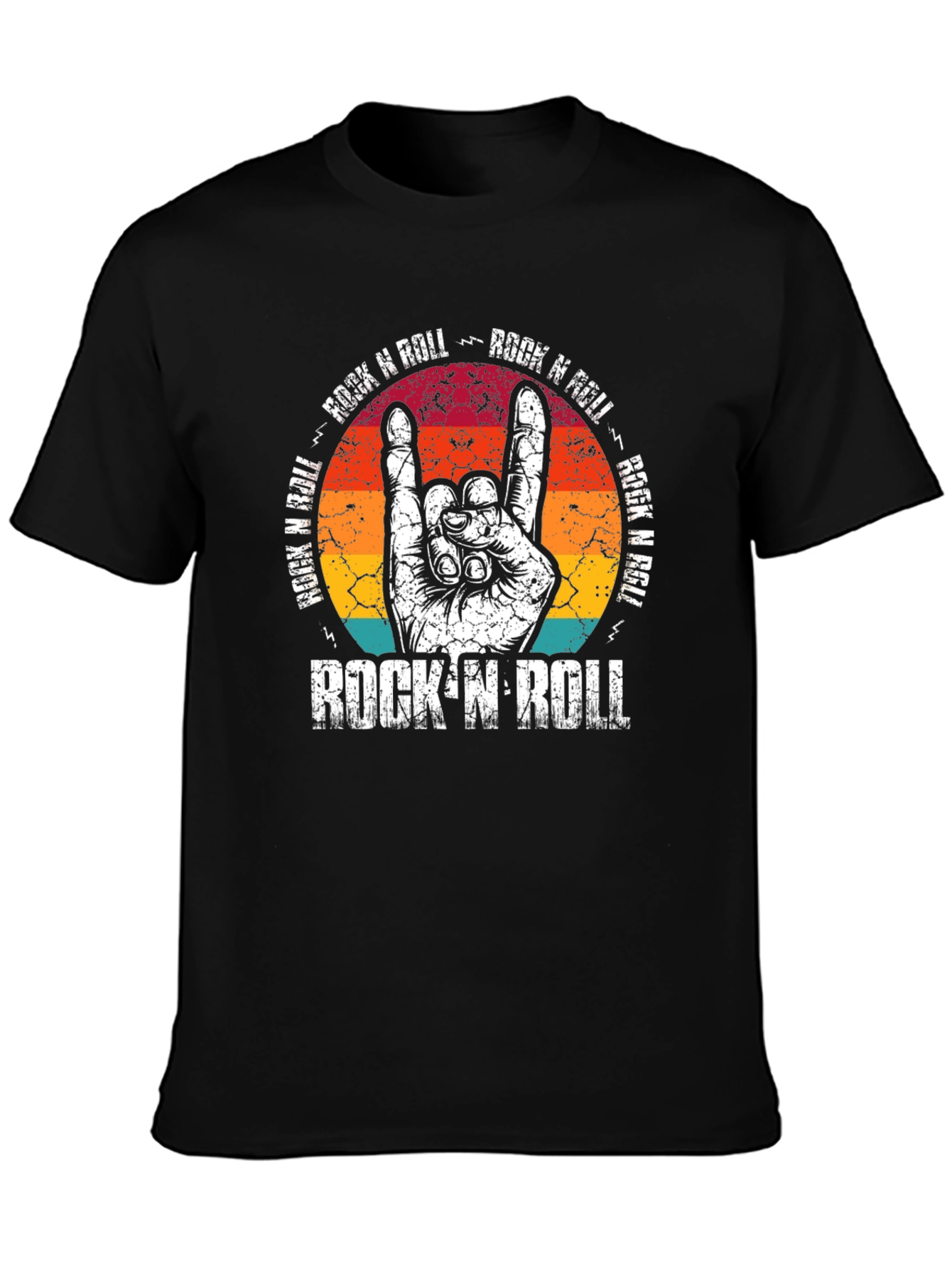 Rock N Roll Graphic T-Shirt - Black