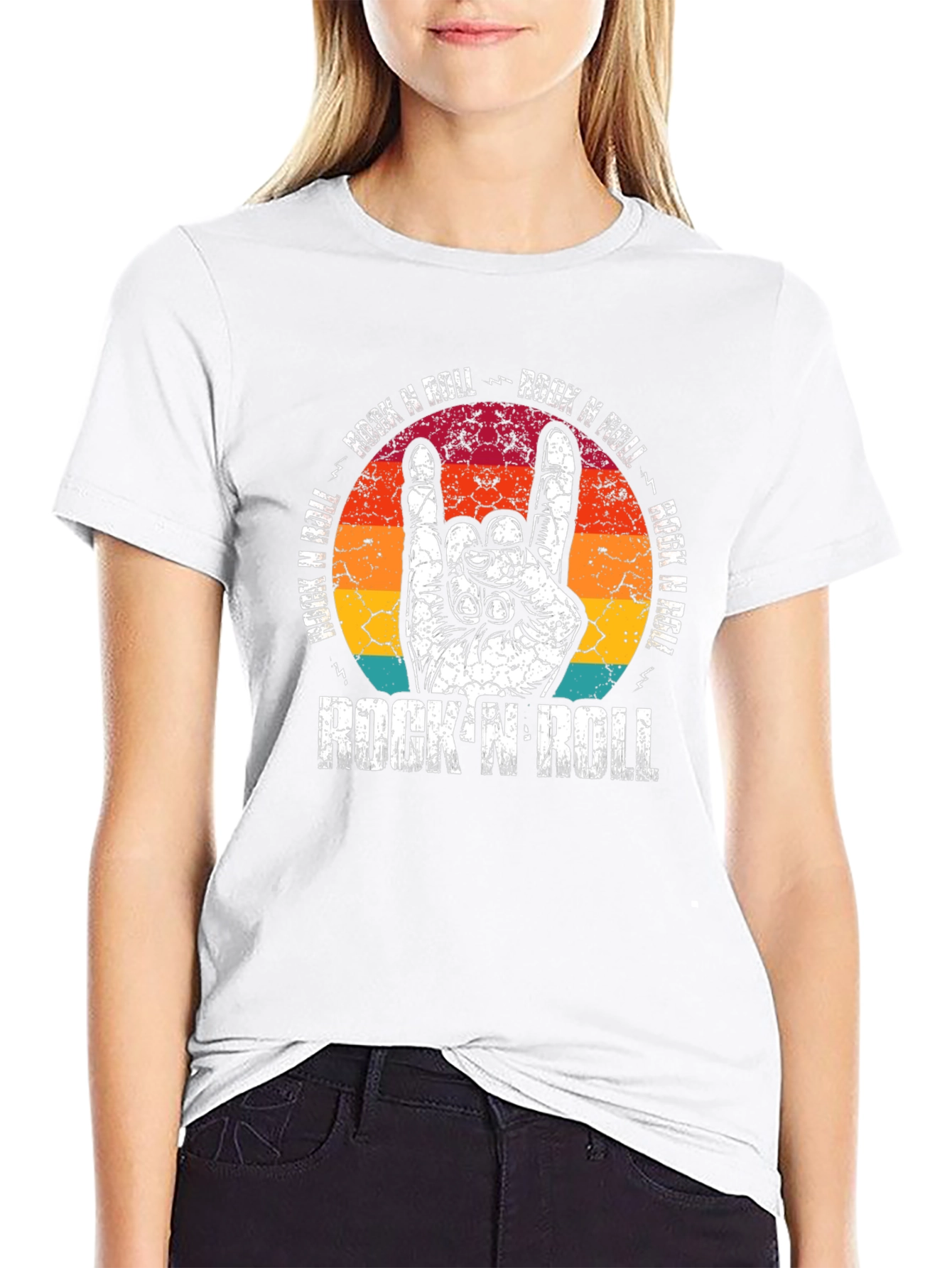 Rock N Roll Graphic T-Shirt - Black