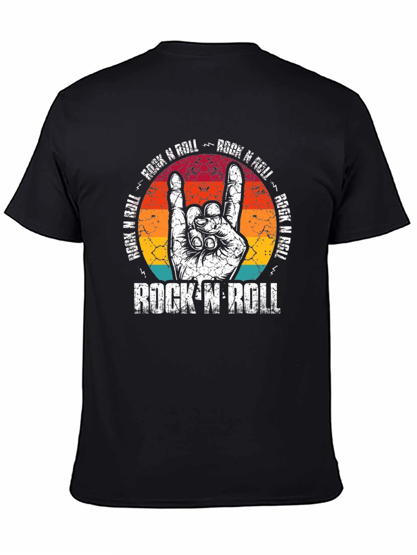 Rock N Roll Graphic T-Shirt - Black