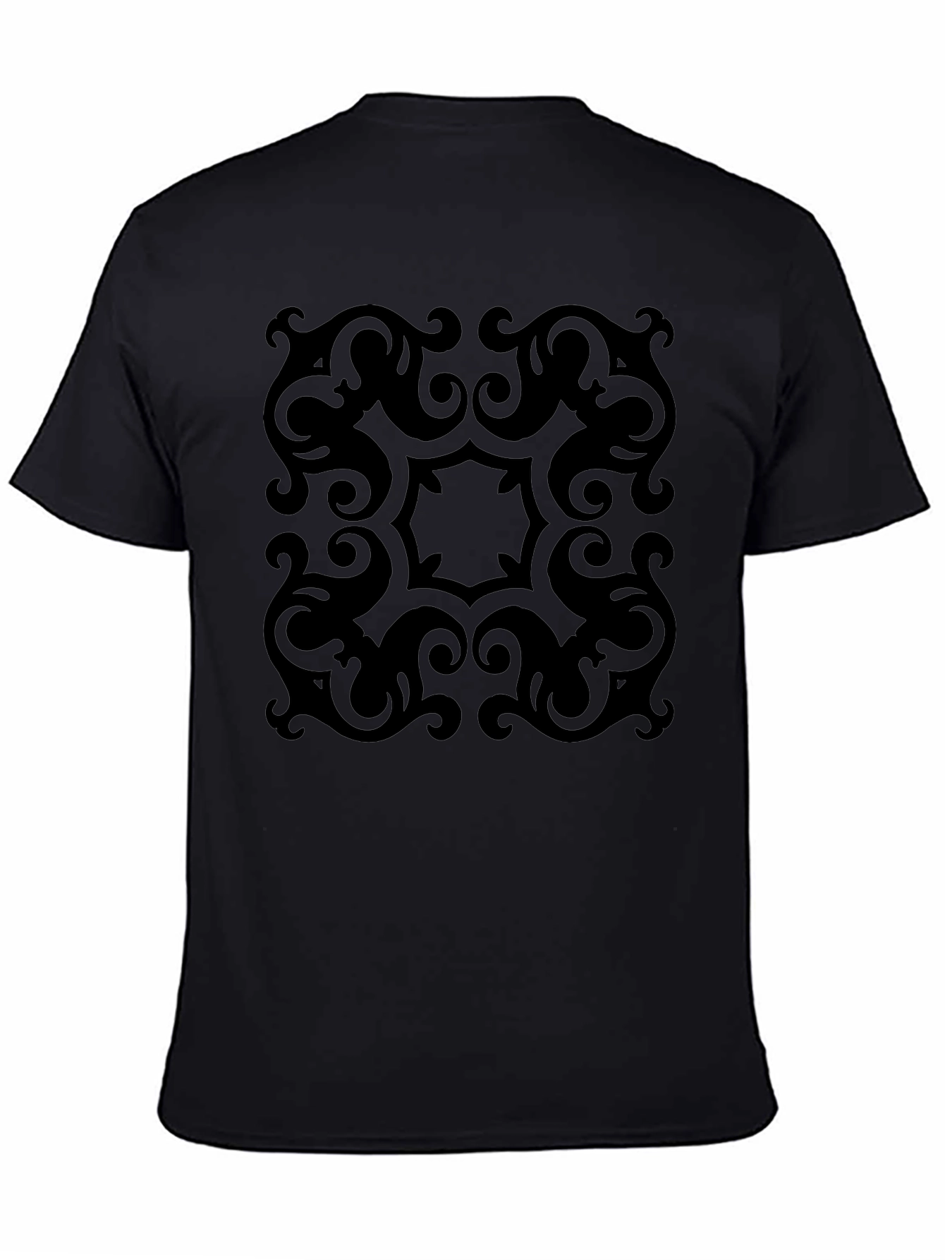 Elegant Black Pattern Tee - Stylish Comfort