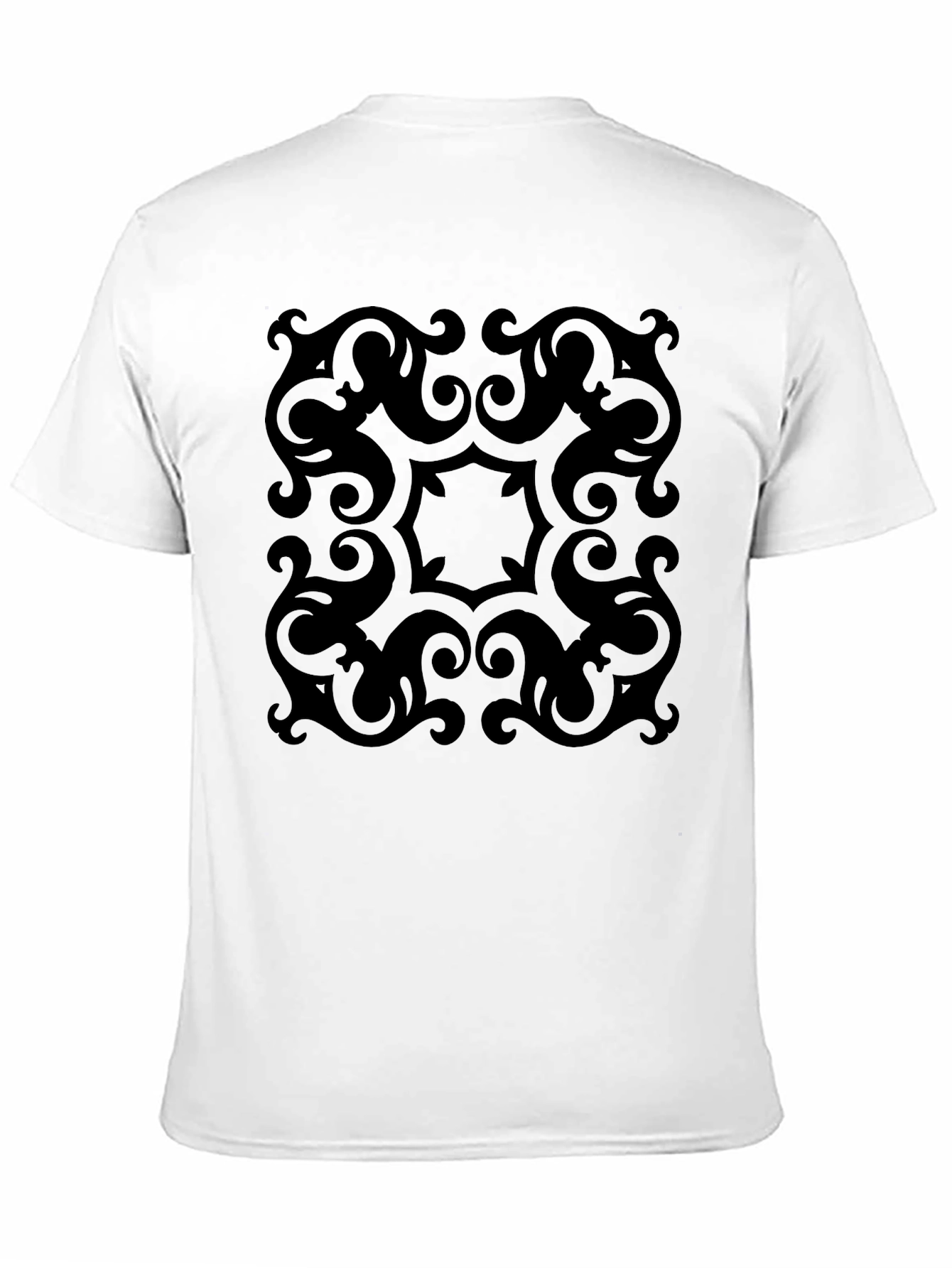 Elegant Black Pattern Tee - Stylish Comfort