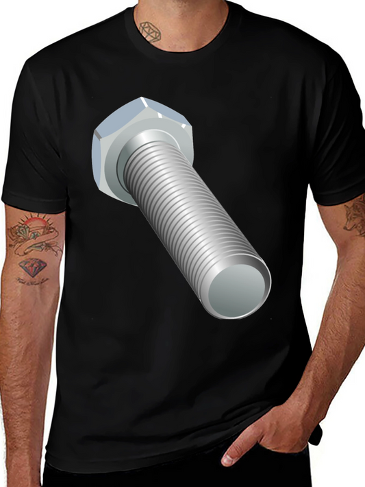Novelty Bolt Graphic Tee - Mens Black Short Sleeve Shirt