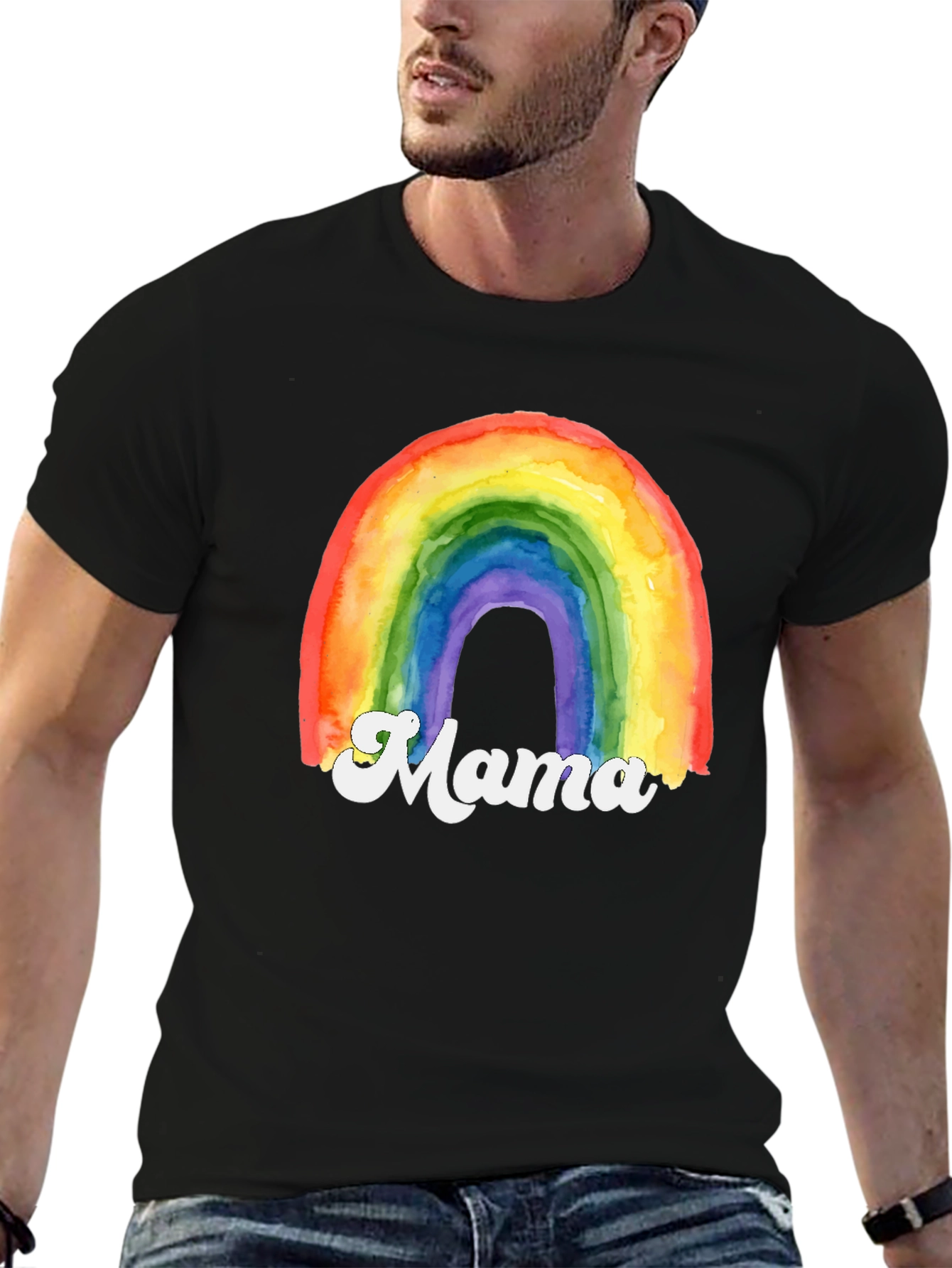Rainbow Mama Graphic T-Shirt - Cute Mothers Day Gift
