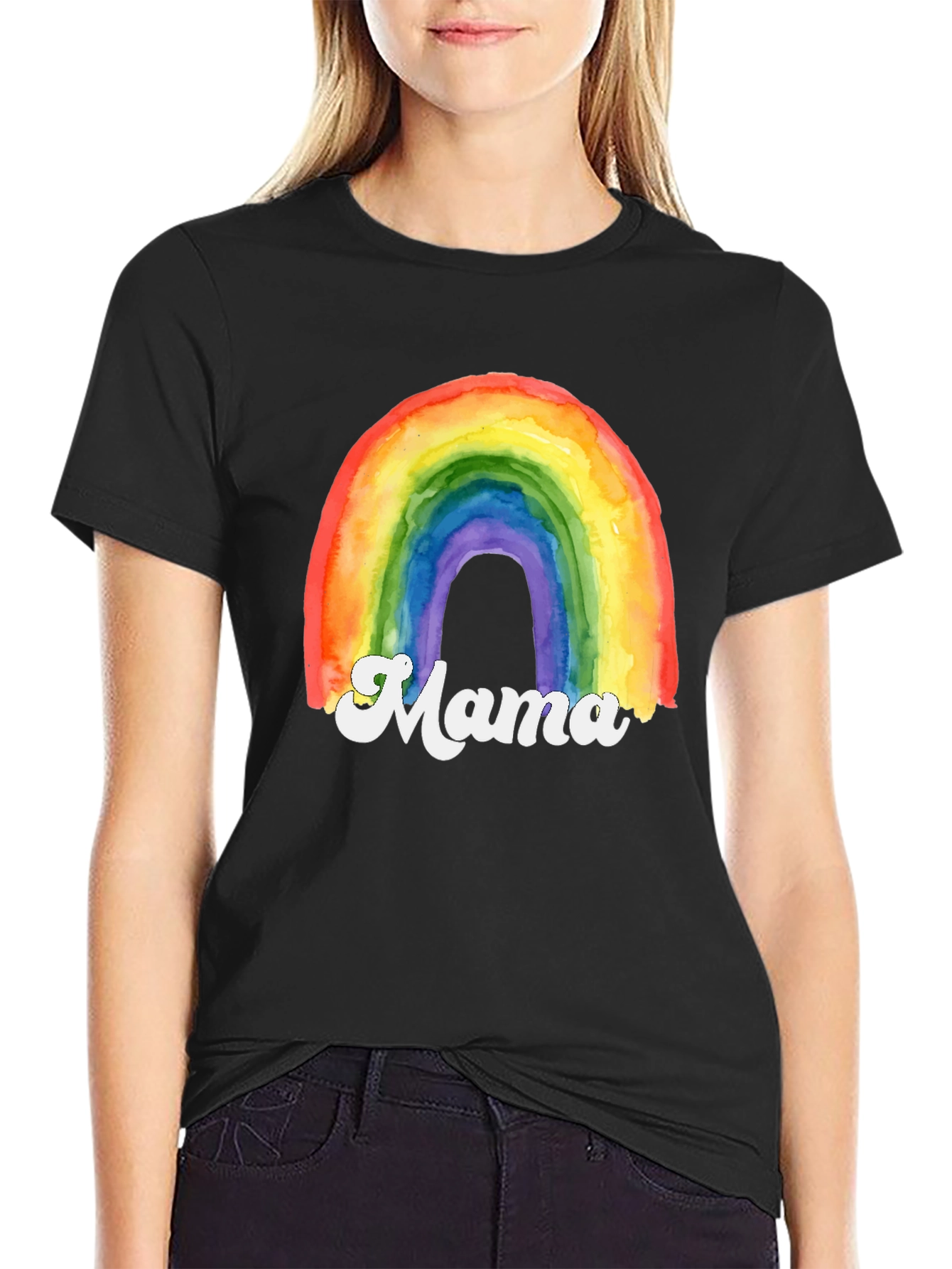 Rainbow Mama Graphic T-Shirt - Cute Mothers Day Gift