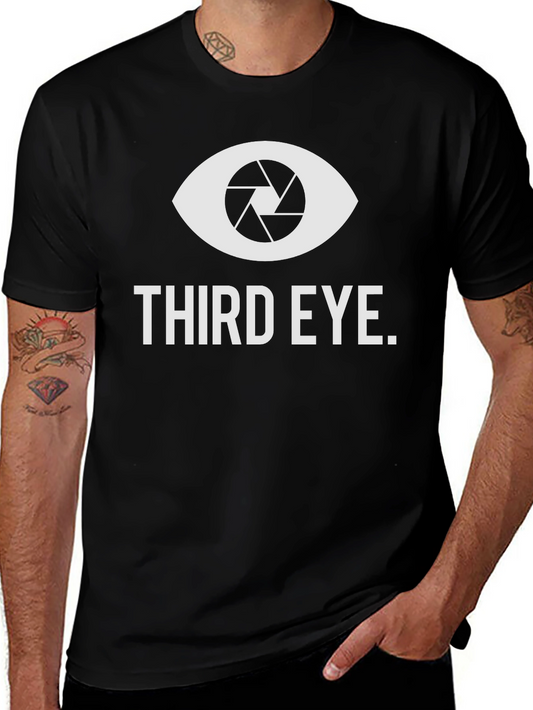 Third Eye Camera Lens Graphic Tee - Black
