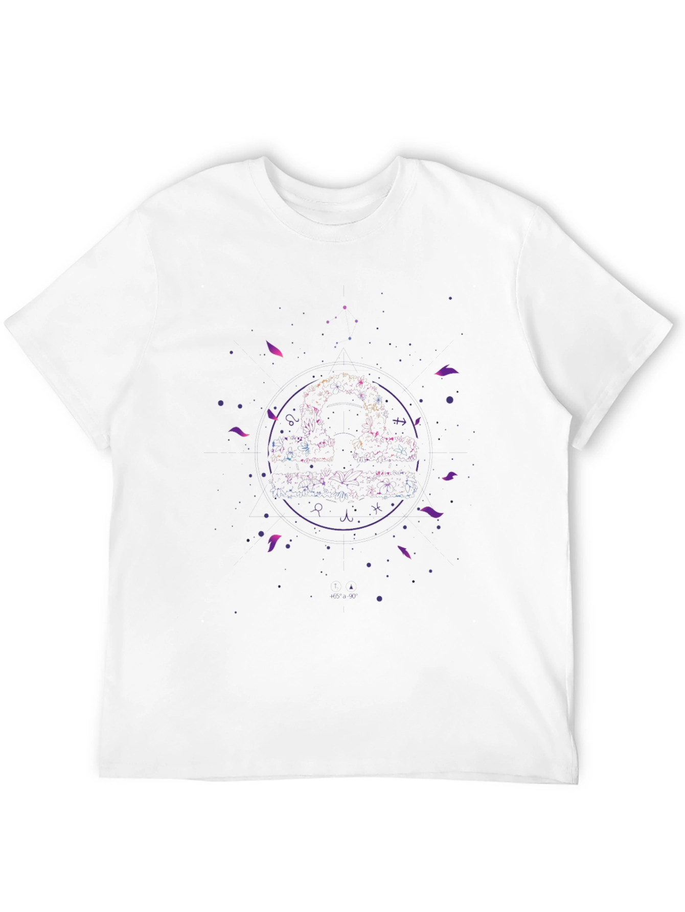 Cosmic Libra Zodiac T-Shirt - Black Graphic Tee