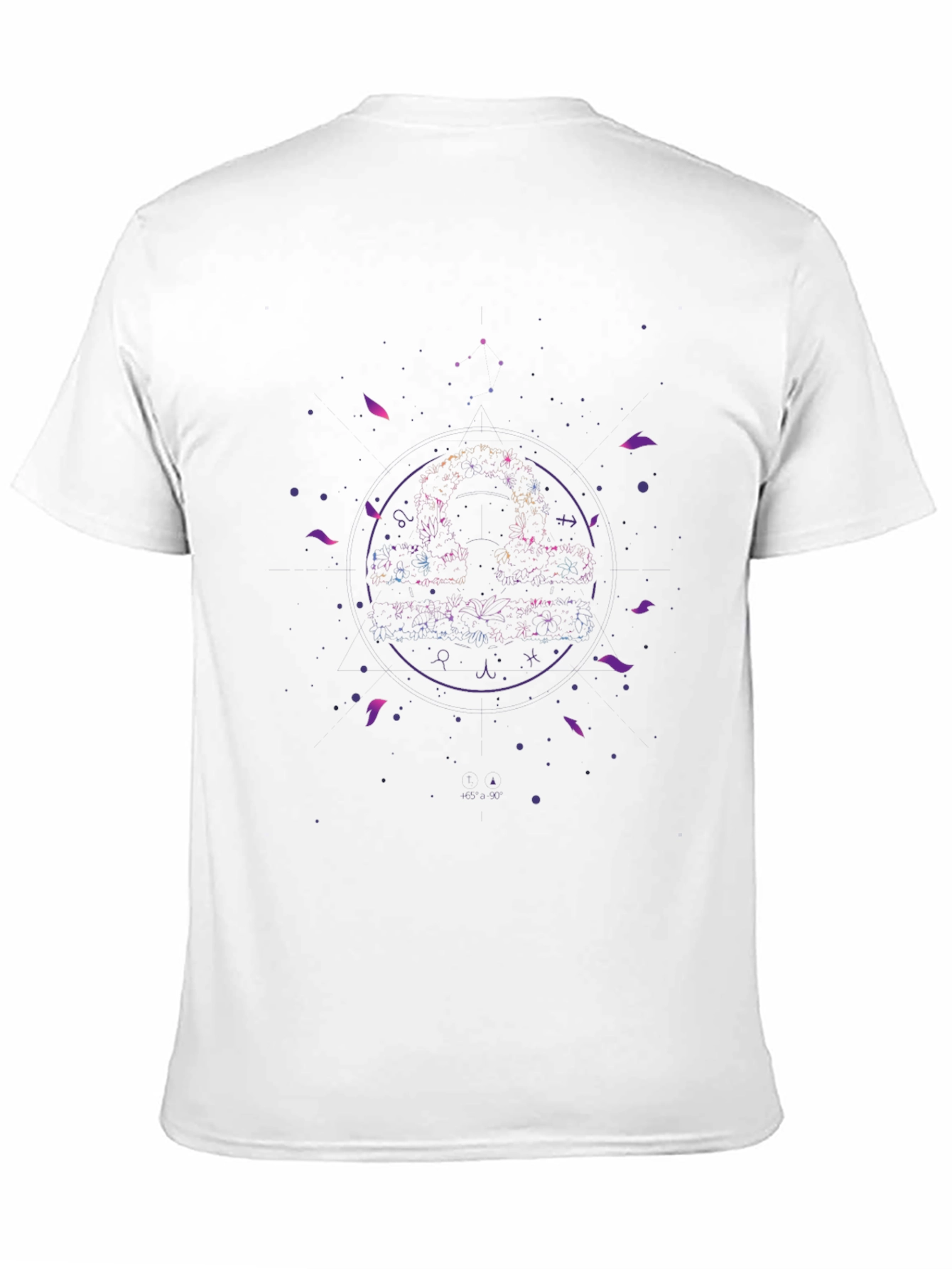 Cosmic Libra Zodiac T-Shirt - Black Graphic Tee