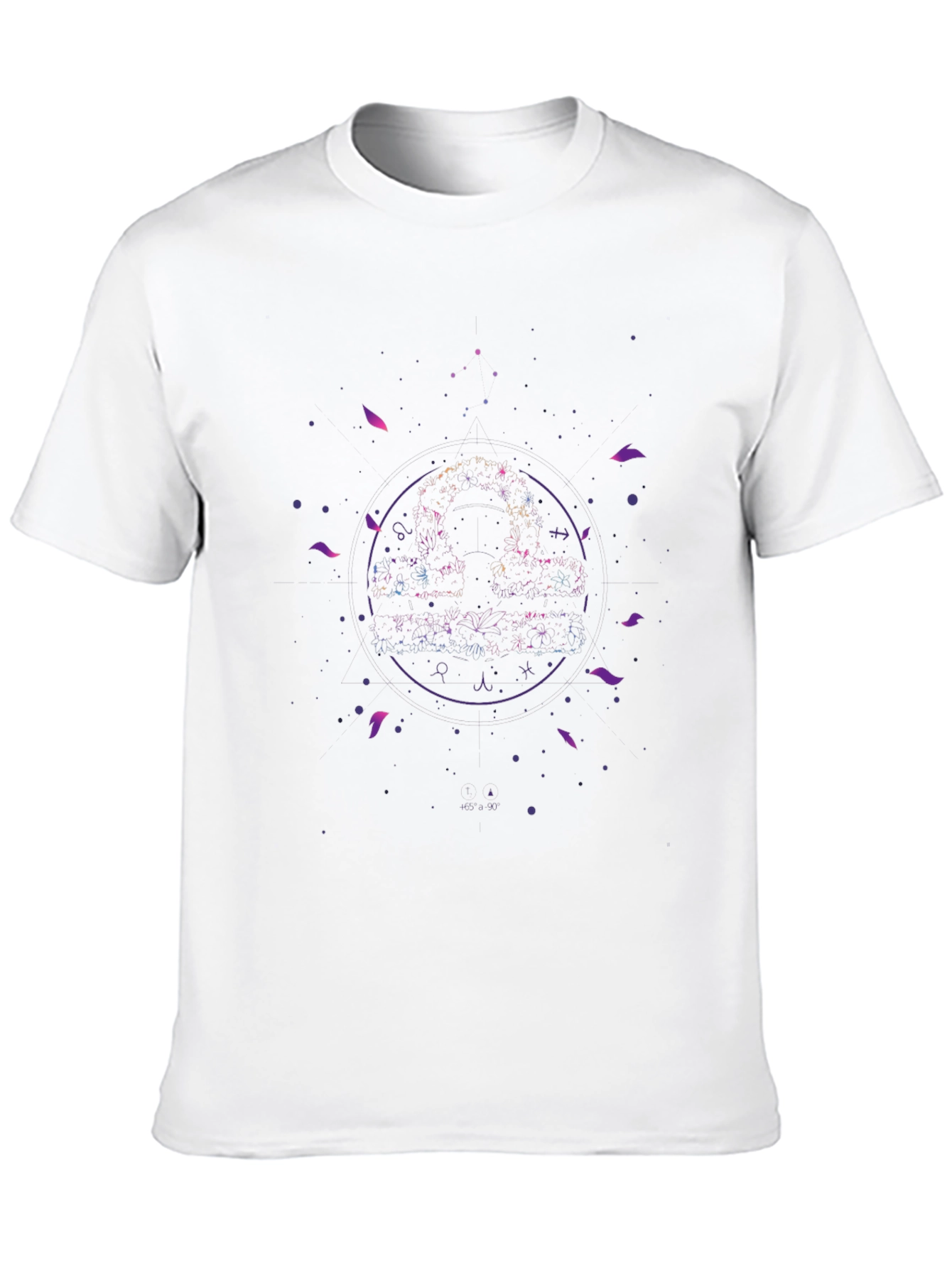 Cosmic Libra Zodiac T-Shirt - Black Graphic Tee