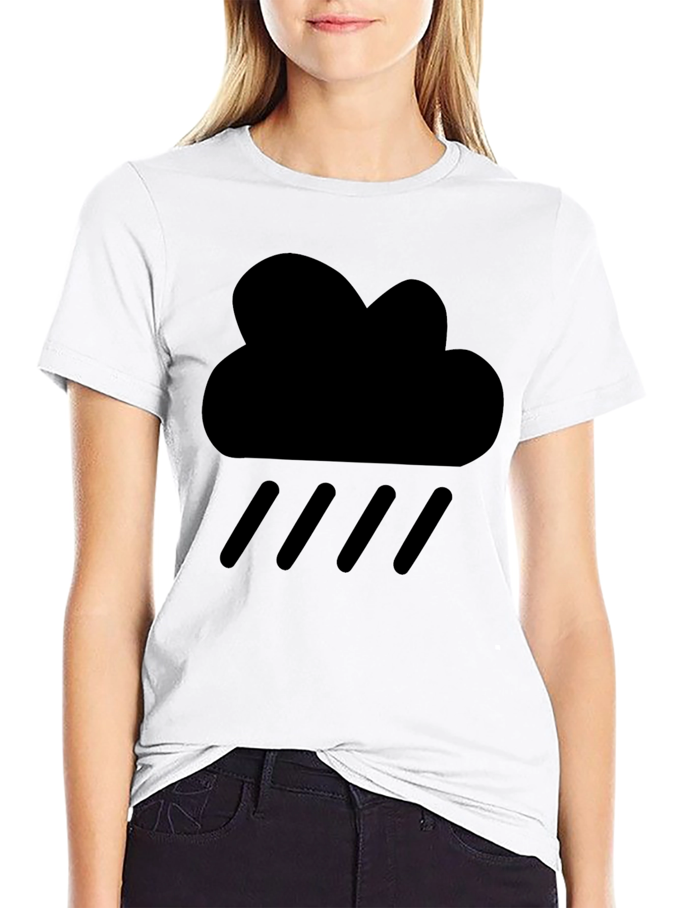 Rain Cloud Graphic Tee - Mens Black T-Shirt
