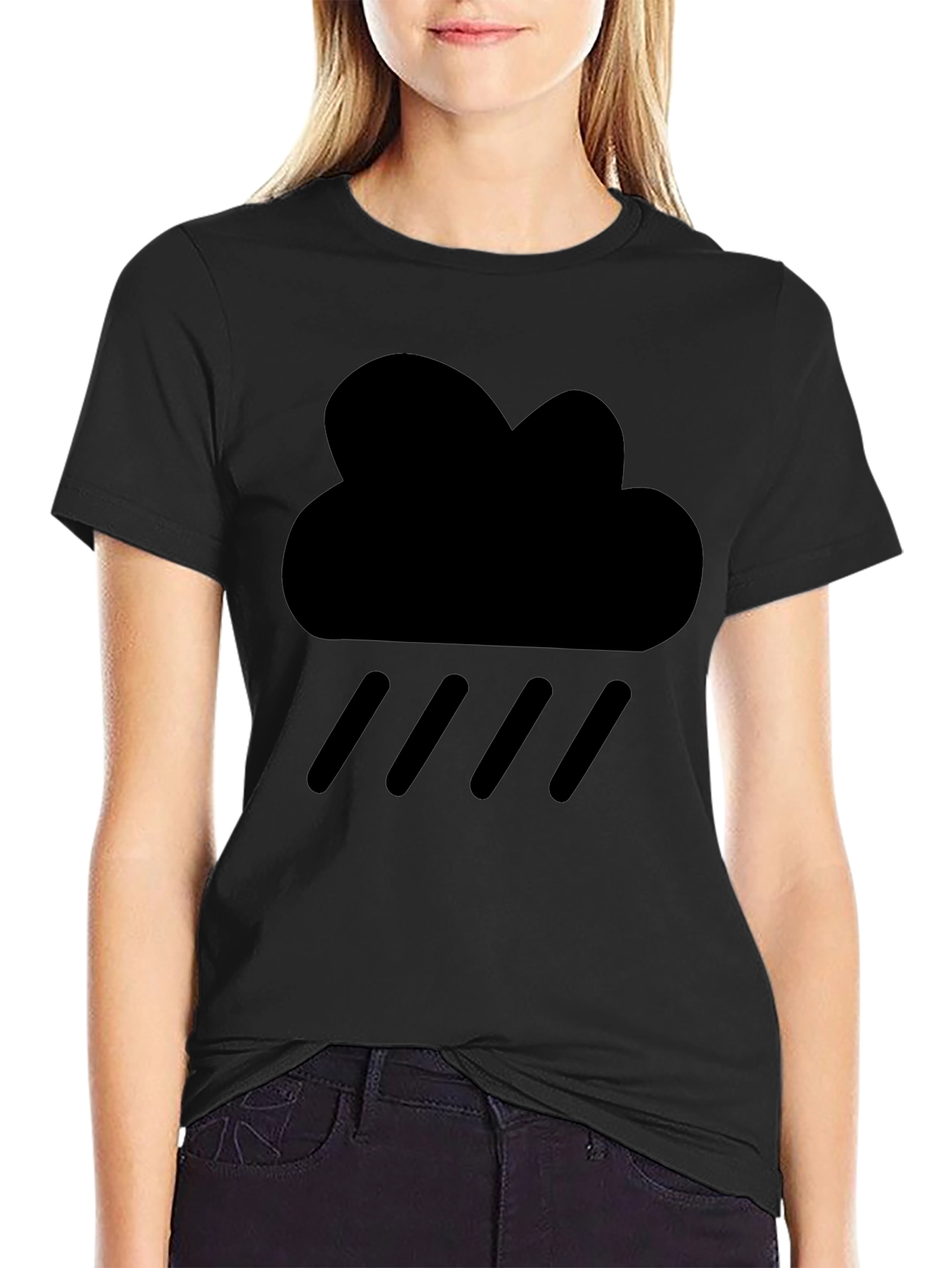 Rain Cloud Graphic Tee - Mens Black T-Shirt