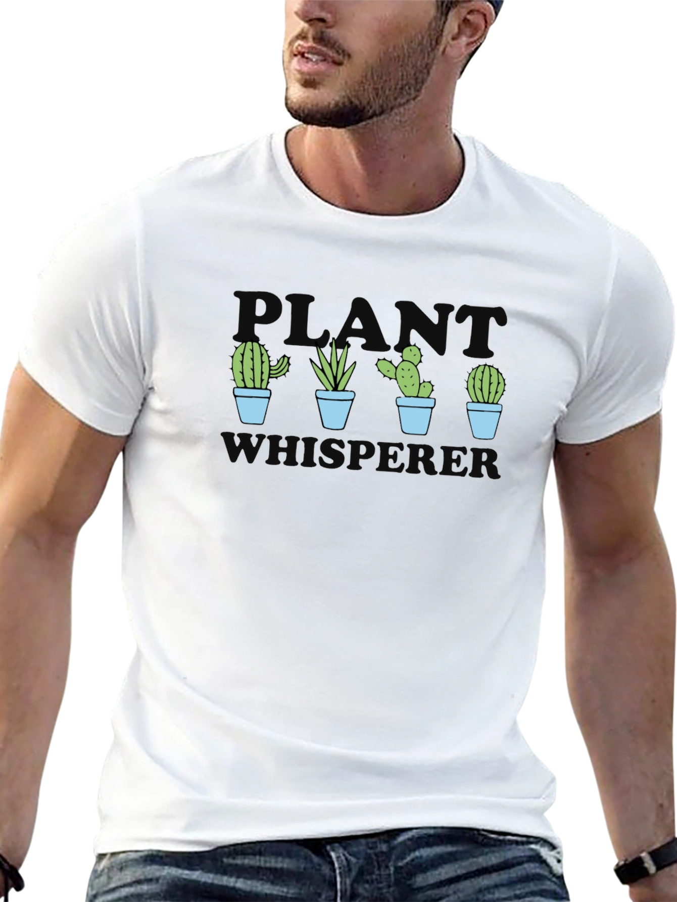 Plant Whisperer T-Shirt - Cactus Design