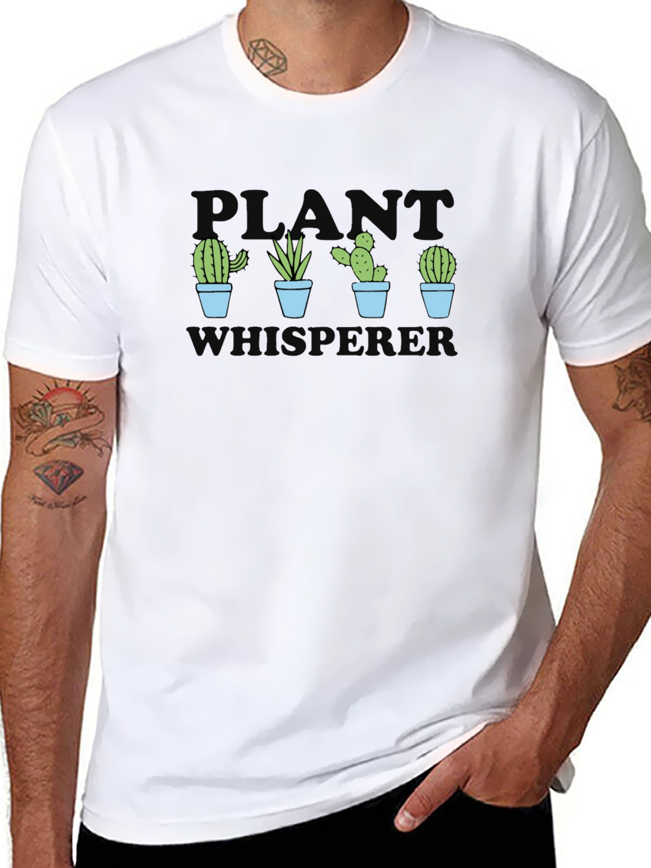Plant Whisperer T-Shirt - Cactus Design
