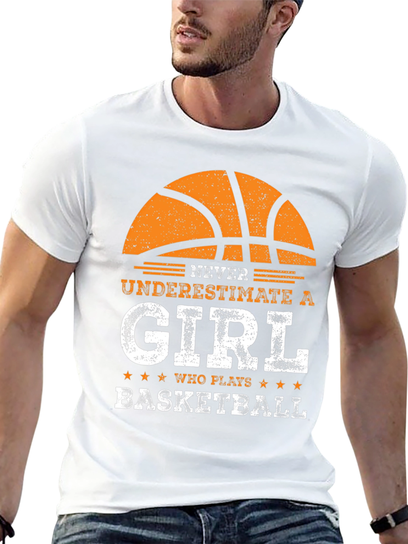 Never Underestimate a Girl Basketball T-Shirt