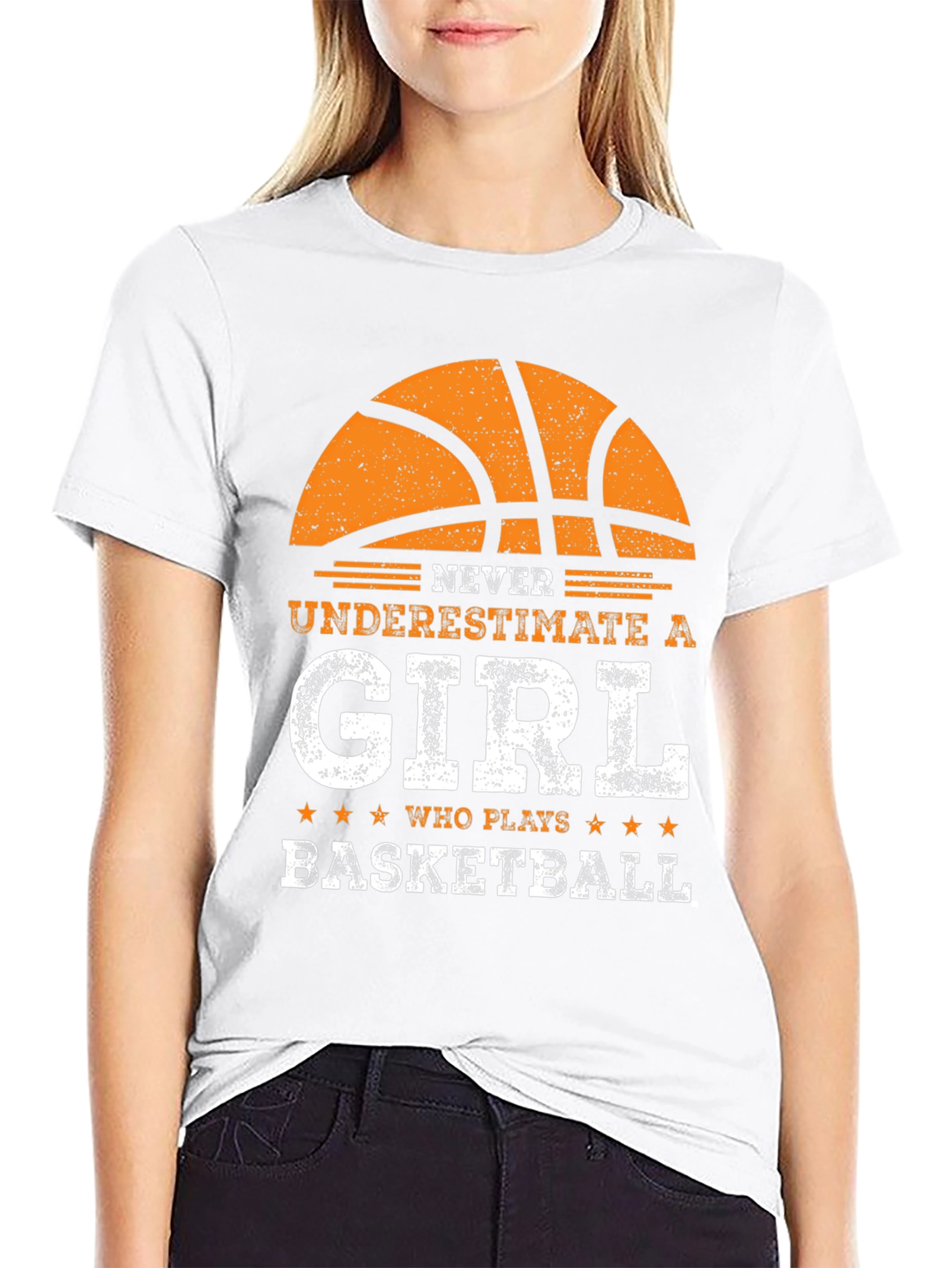 Never Underestimate a Girl Basketball T-Shirt