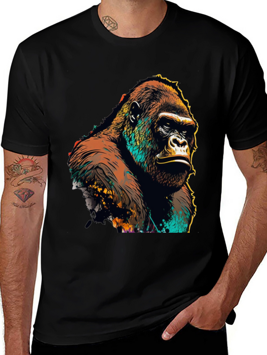 Gorilla Graphic Tee - Bold Animal Print T-Shirt