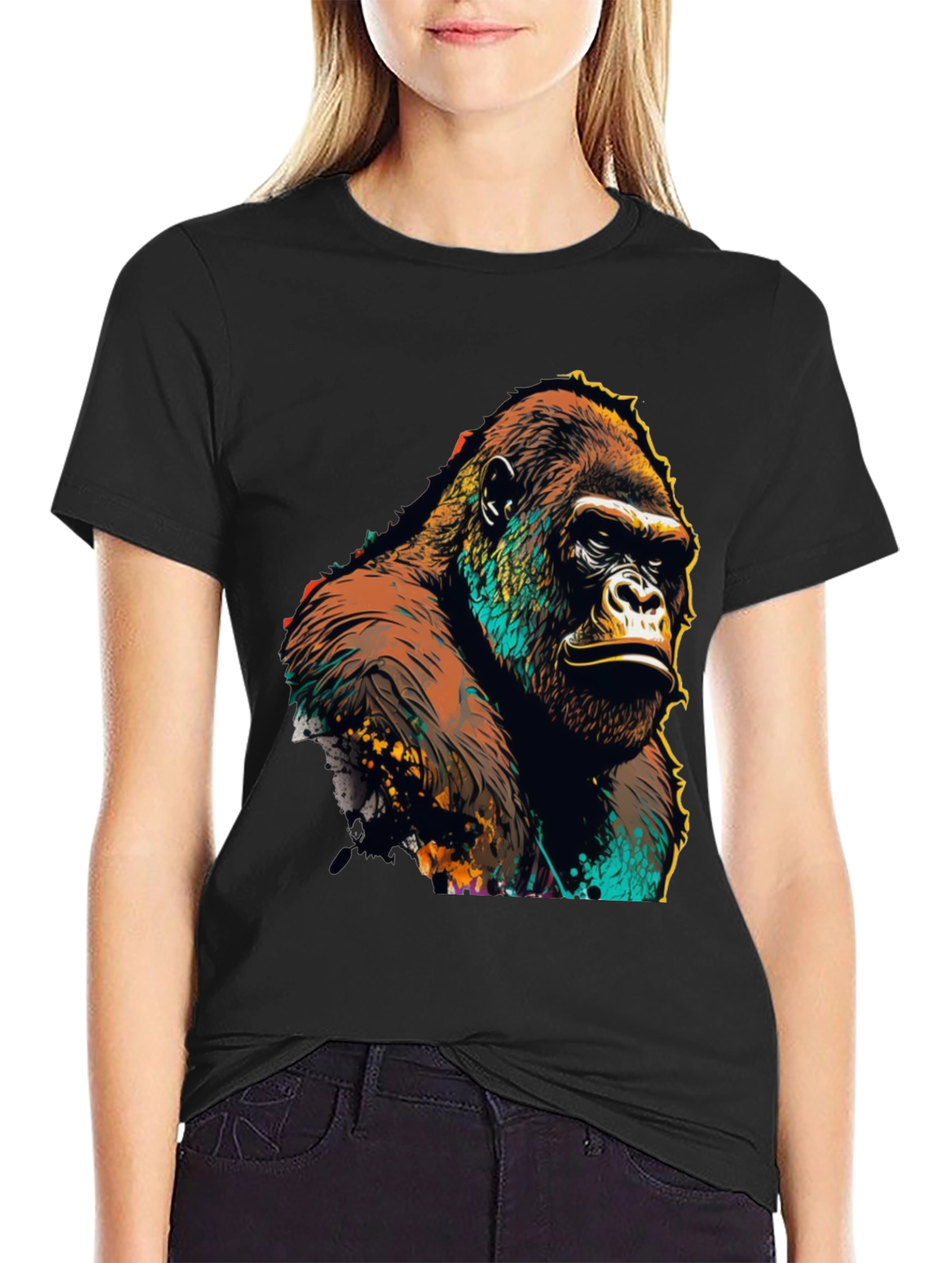 Gorilla Graphic Tee - Bold Animal Print T-Shirt