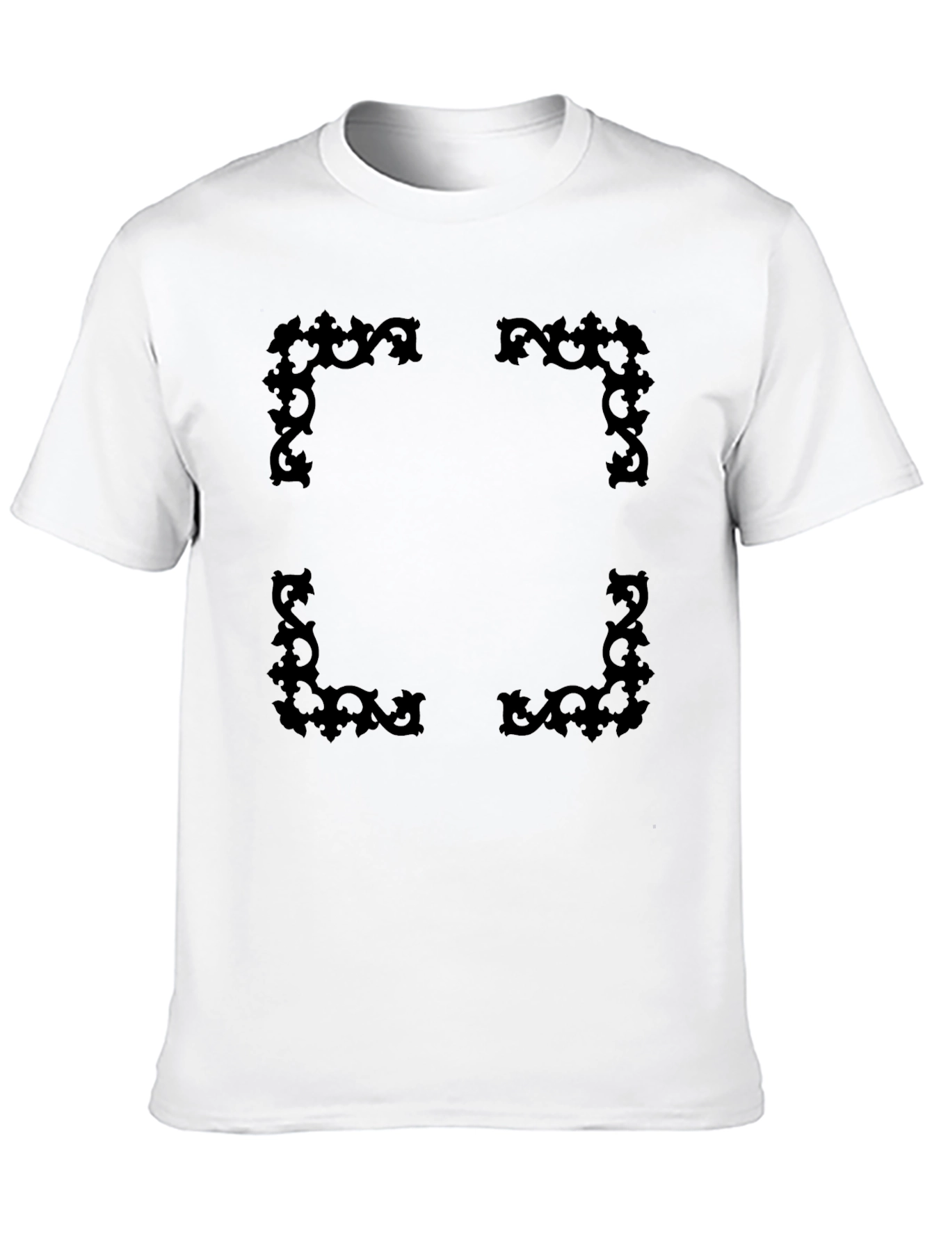 Ornate Frame Graphic Black T-Shirt