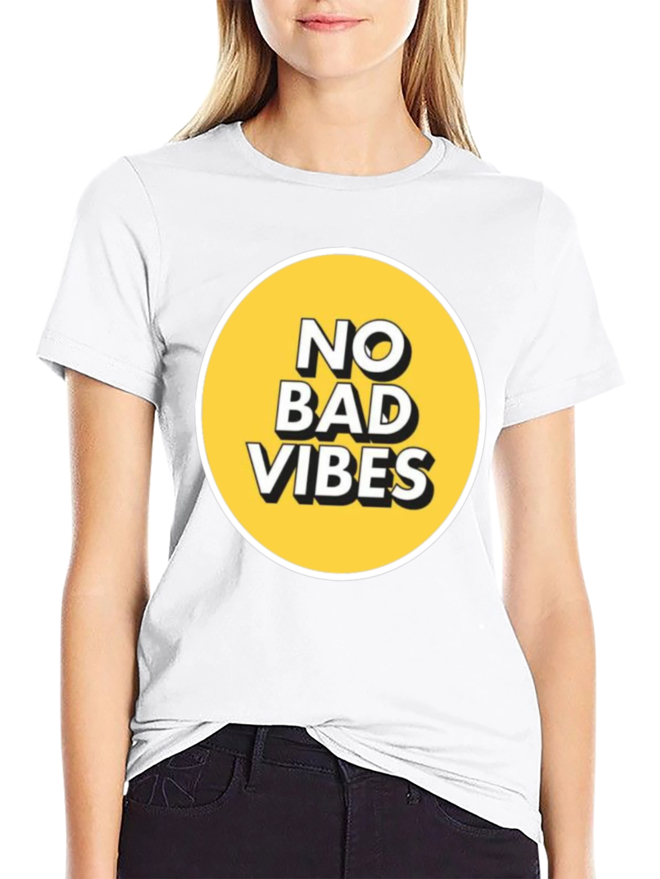 No Bad Vibes Graphic Tee - Black