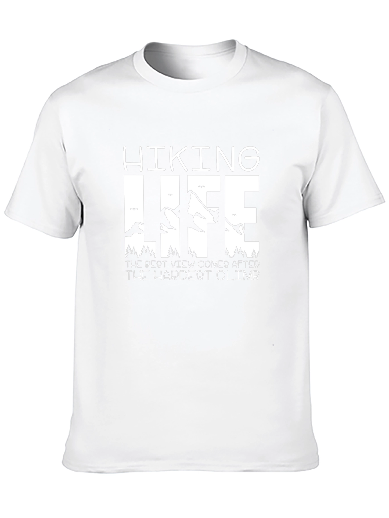 Hiking Life Black T-Shirt - Mountain Adventure
