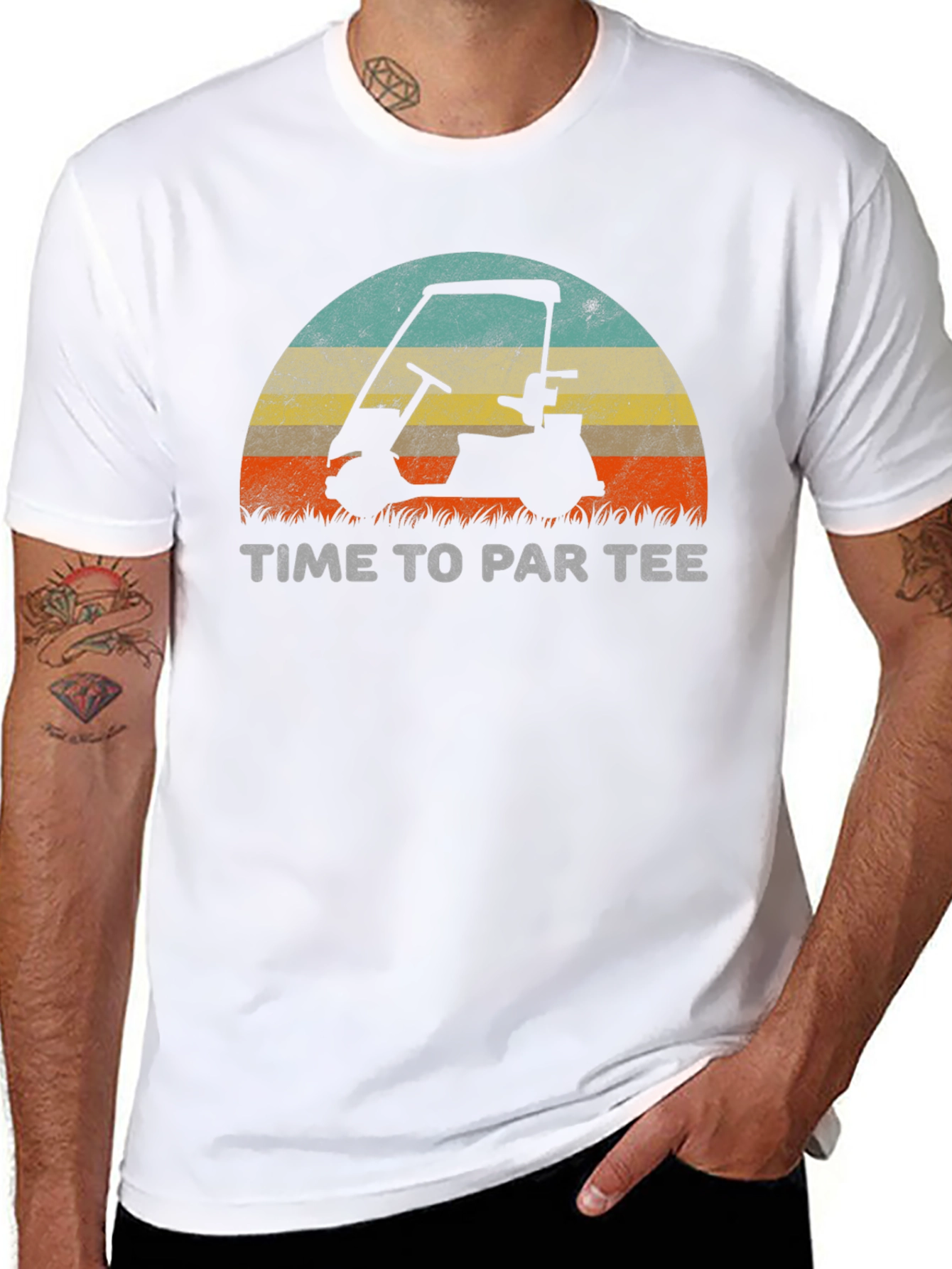 Time To Par Tee Golf Cart Graphic T-Shirt