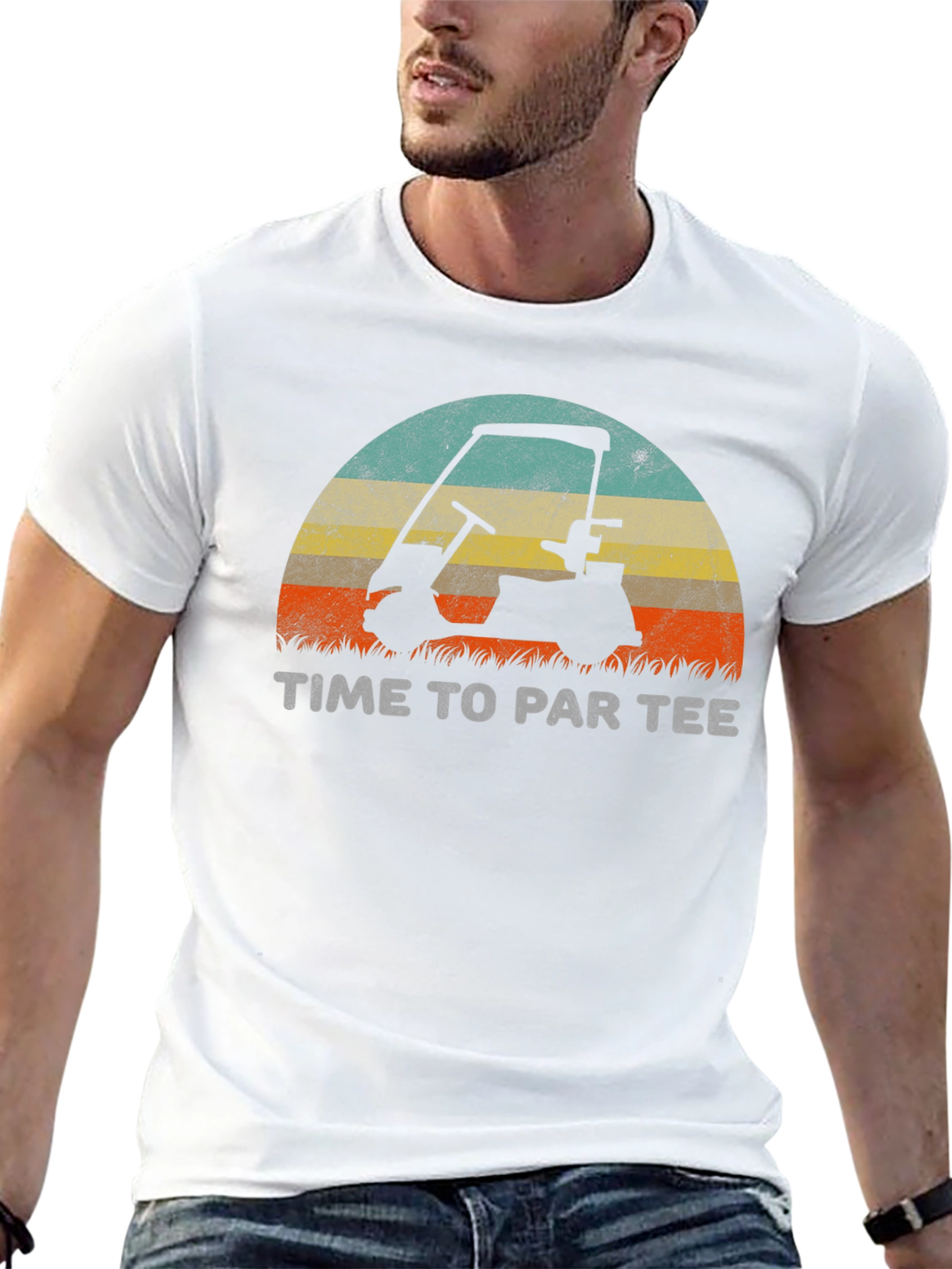 Time To Par Tee Golf Cart Graphic T-Shirt