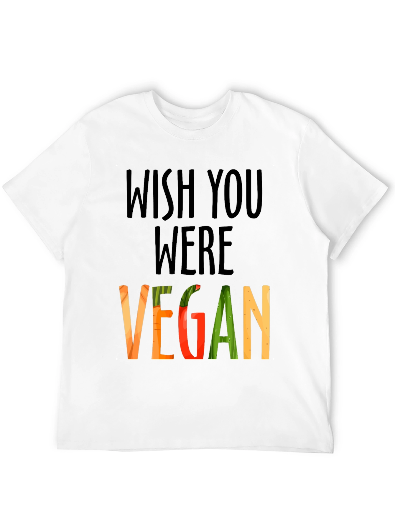 Wish You Were Vegan Graphic T-Shirt