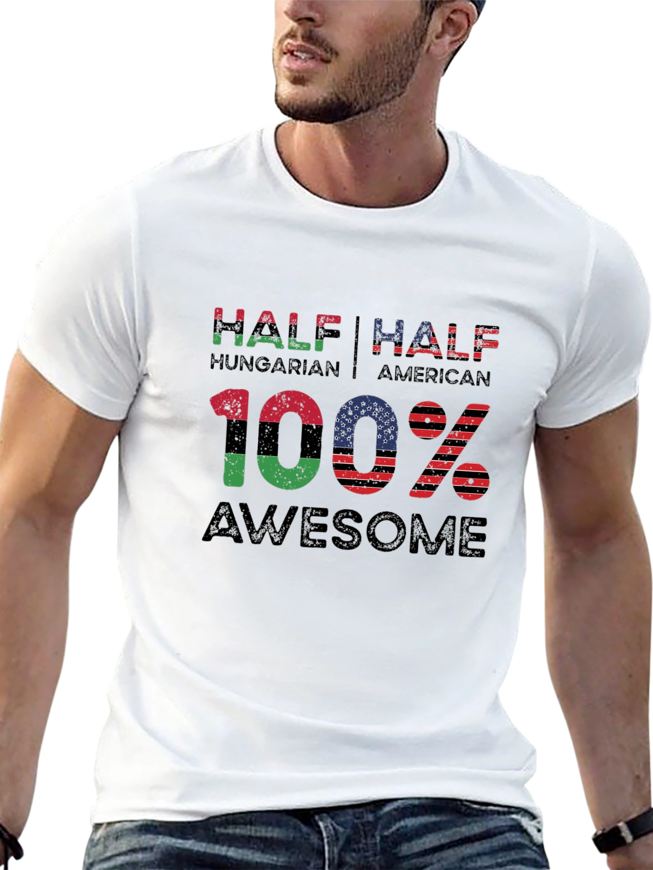 Half Hungarian Half American 100% Awesome T-Shirt