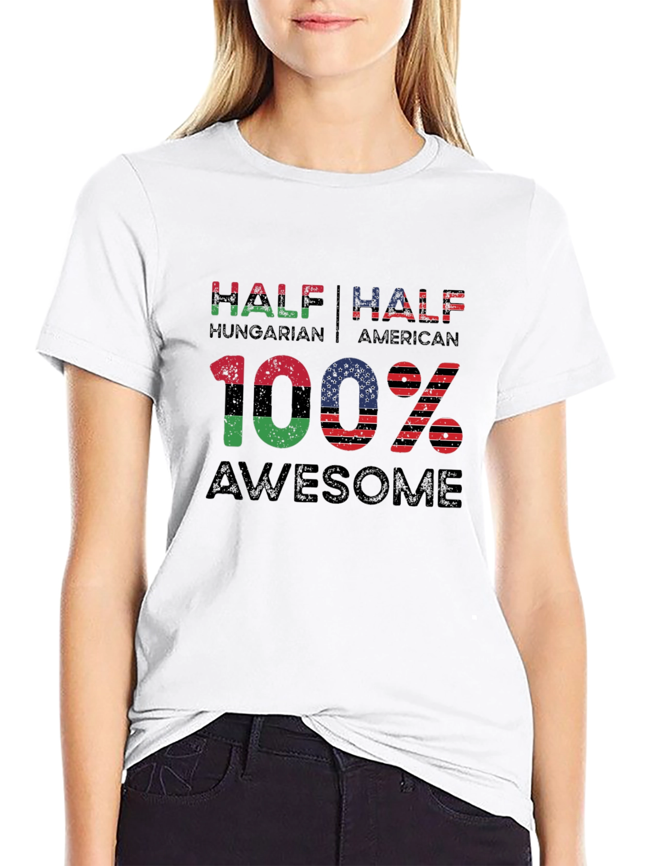 Half Hungarian Half American 100% Awesome T-Shirt