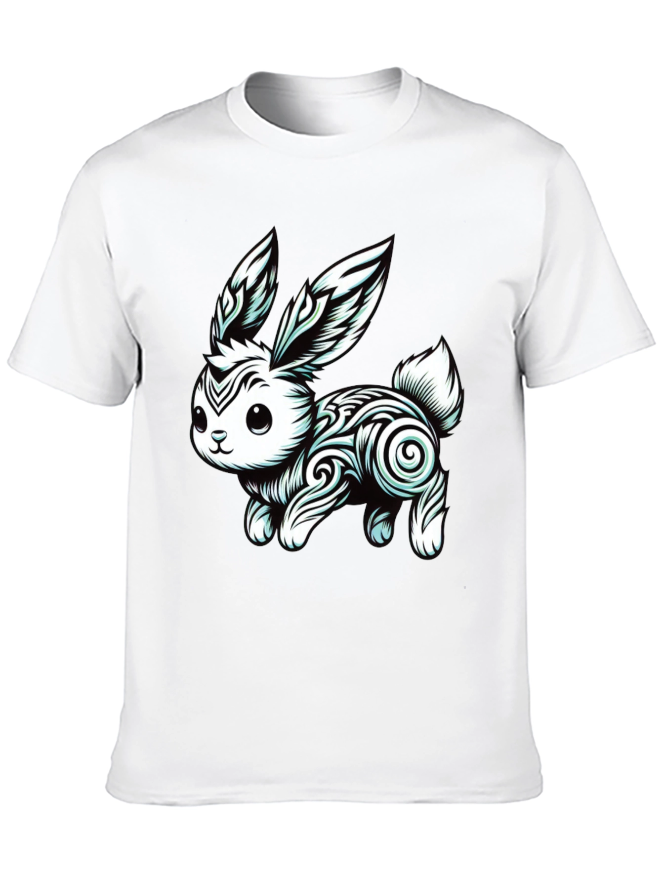Tribal Rabbit Graphic Tee - Unique Design
