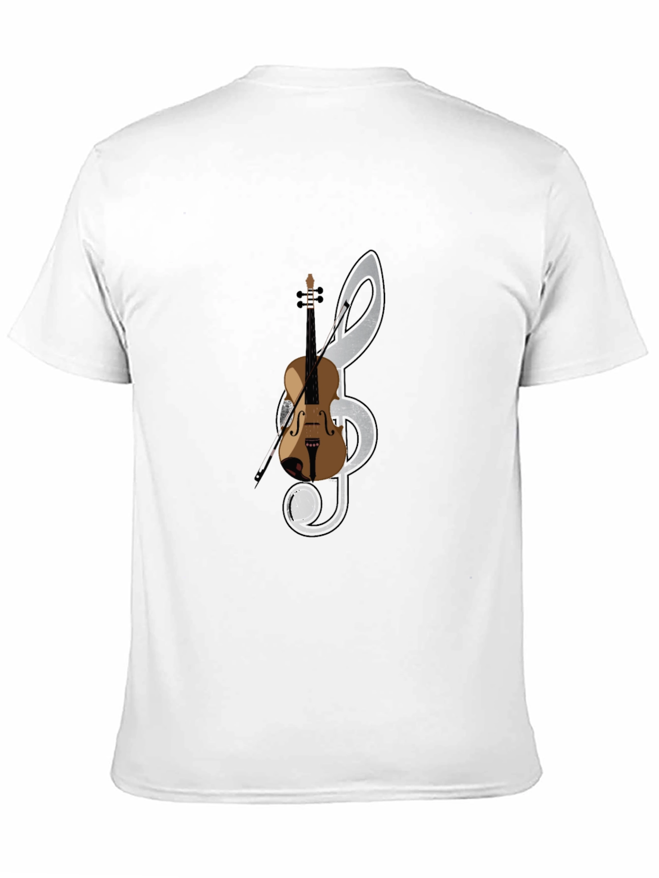 Musical Note & Violin Graphic T-Shirt