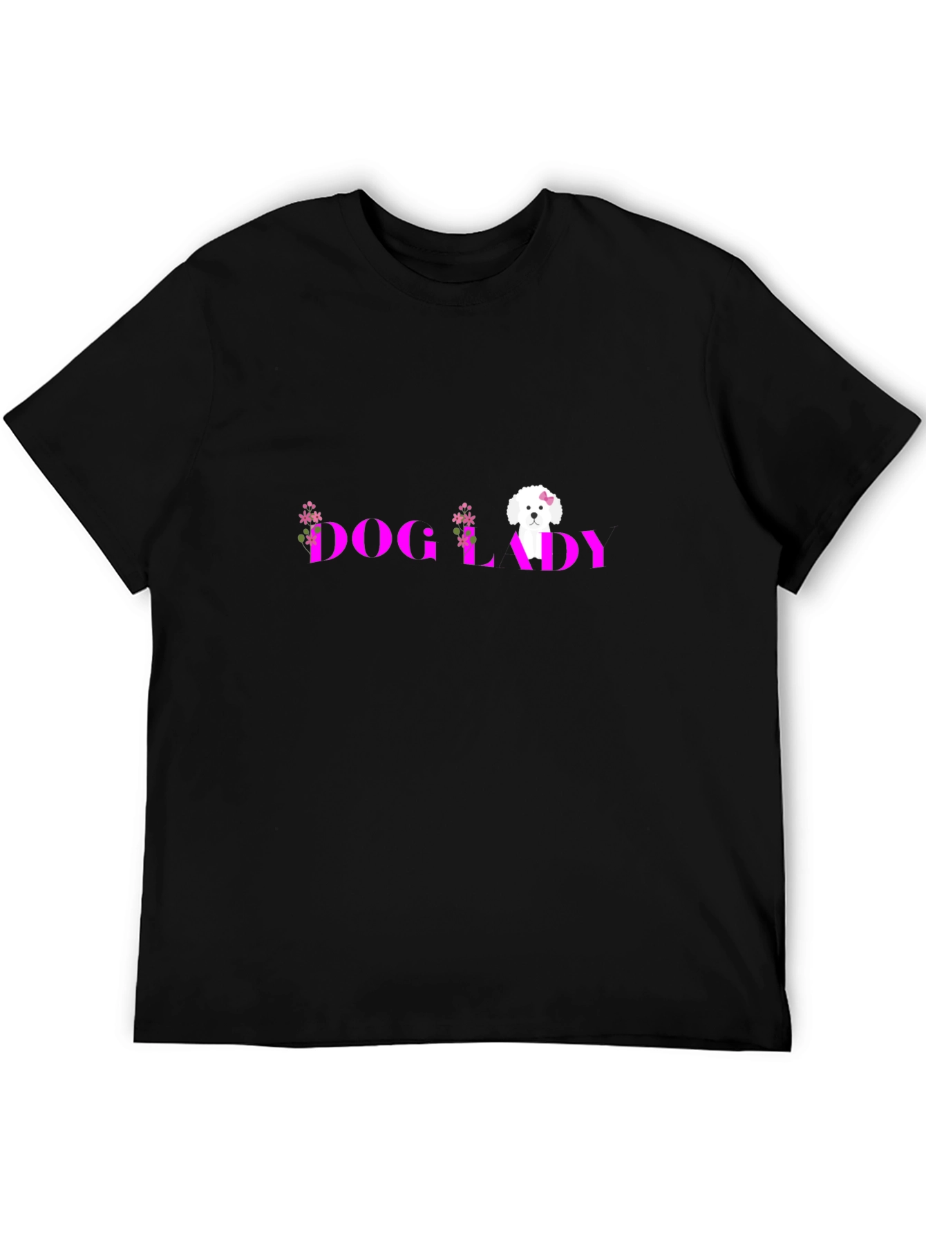Dog Lady Black Graphic Tee