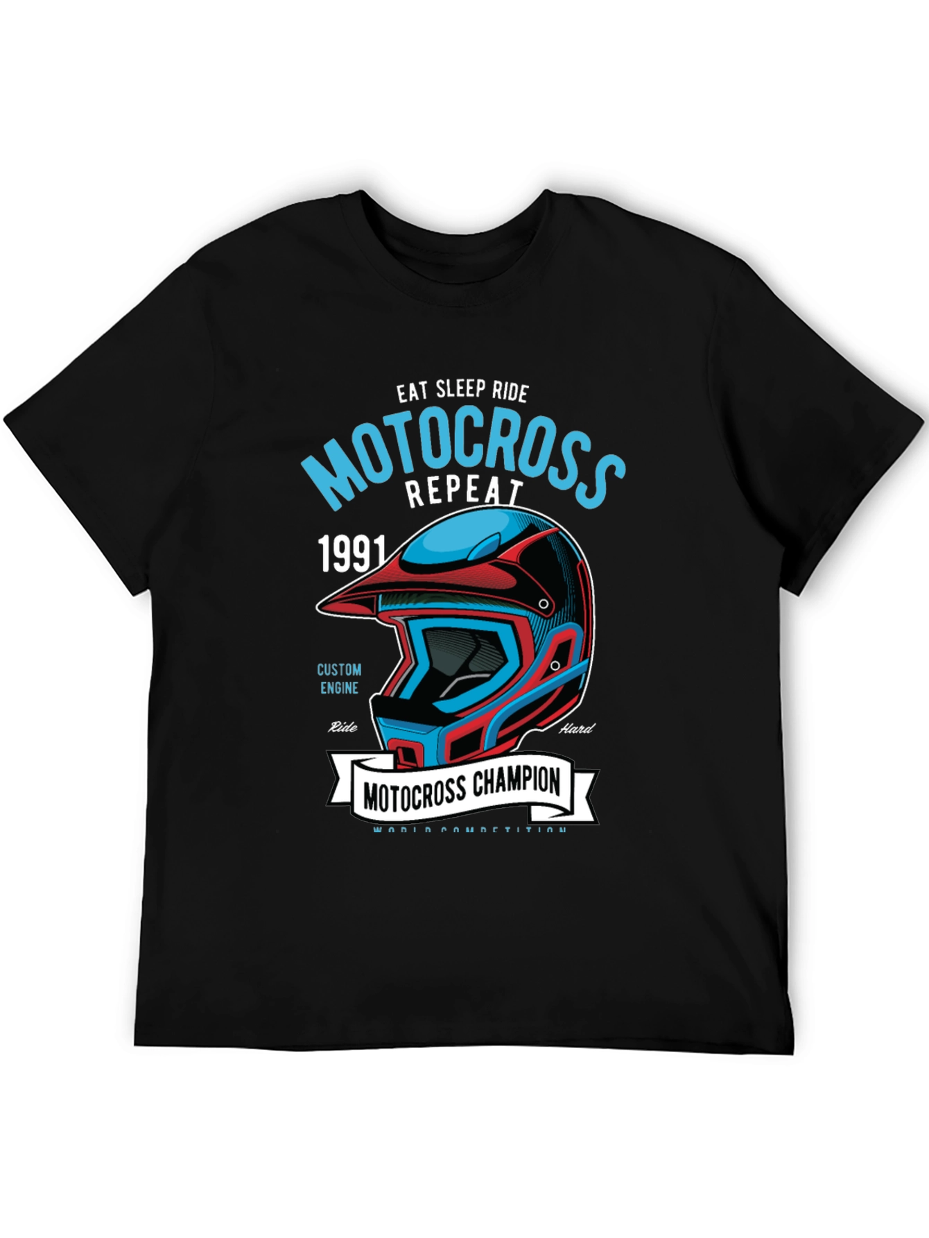 Motocross Champion Graphic Tee - Eat Sleep Ride Repeat