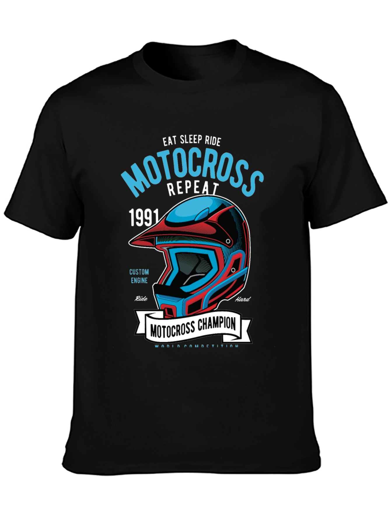 Motocross Champion Graphic Tee - Eat Sleep Ride Repeat