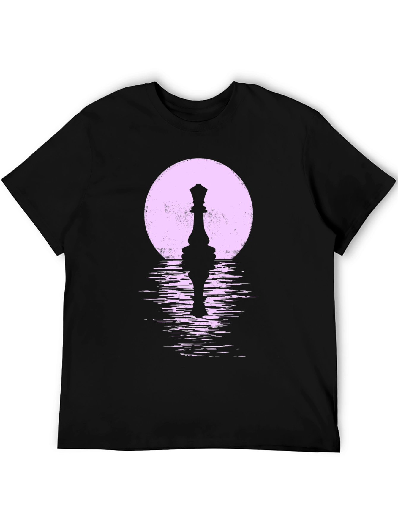 Chess Queen Moon Black T-Shirt