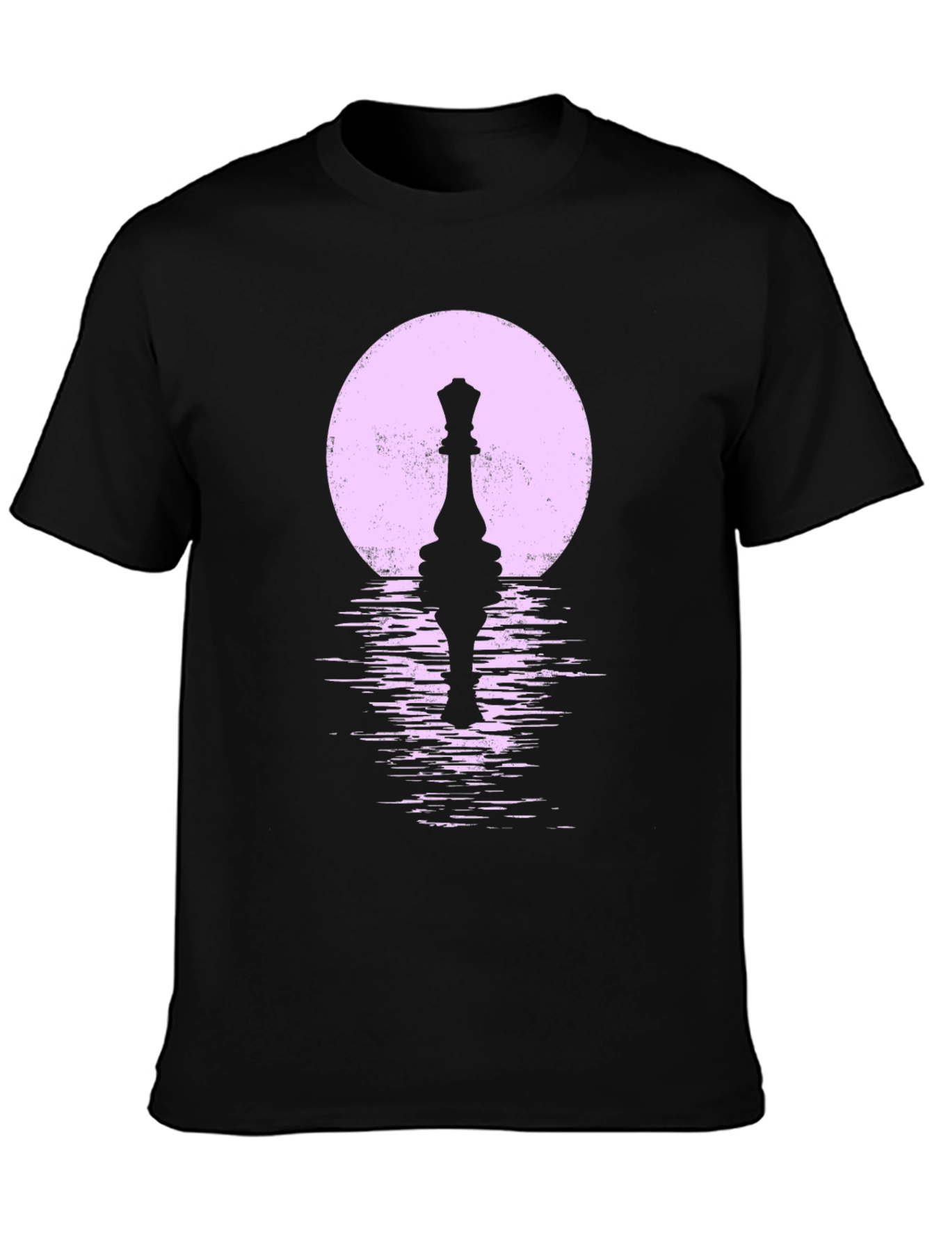 Chess Queen Moon Black T-Shirt