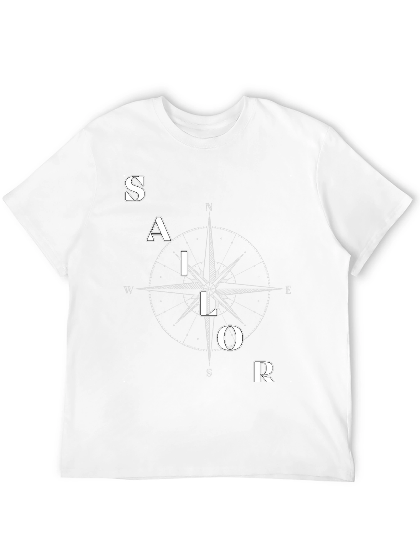 Sailor Compass Graphic Tee - Mens Black T-Shirt