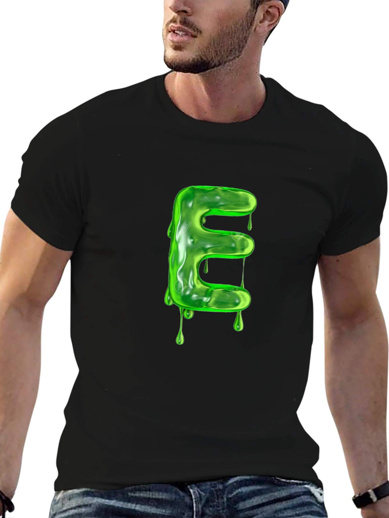 Slime Letter E Graphic Tee - Unique Design