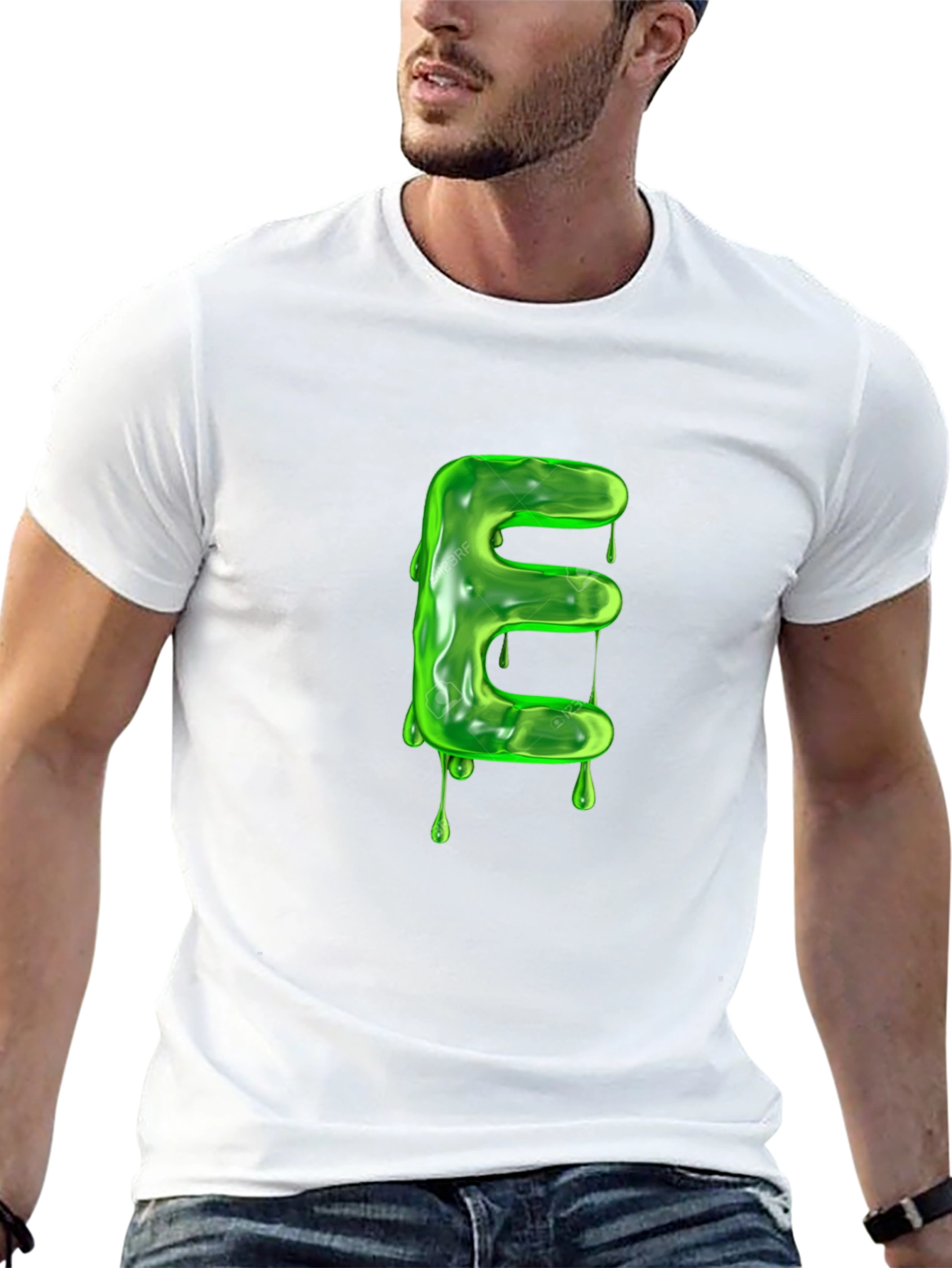 Slime Letter E Graphic Tee - Unique Design
