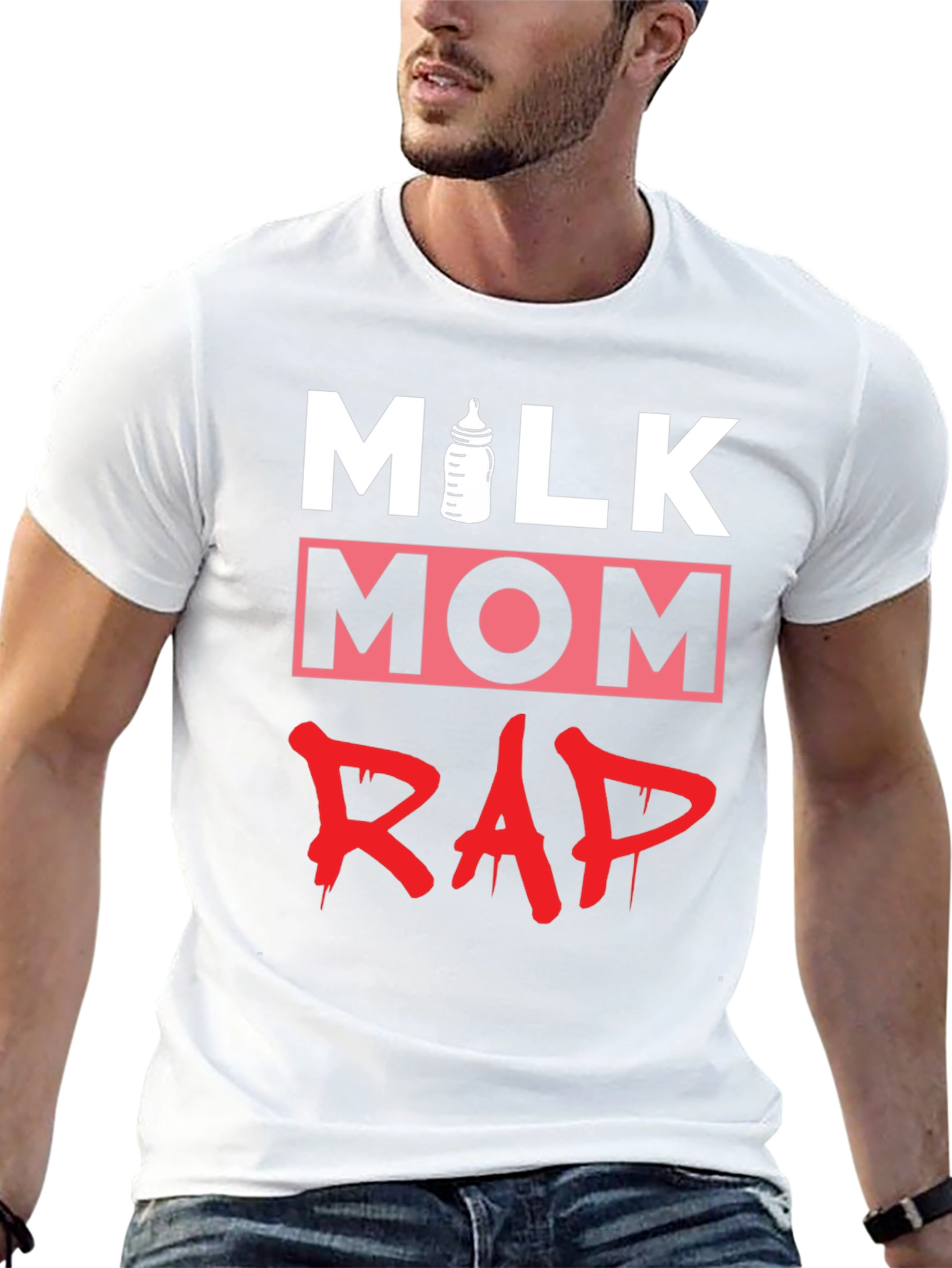 Milk Mom Rap Funny Graphic T-Shirt